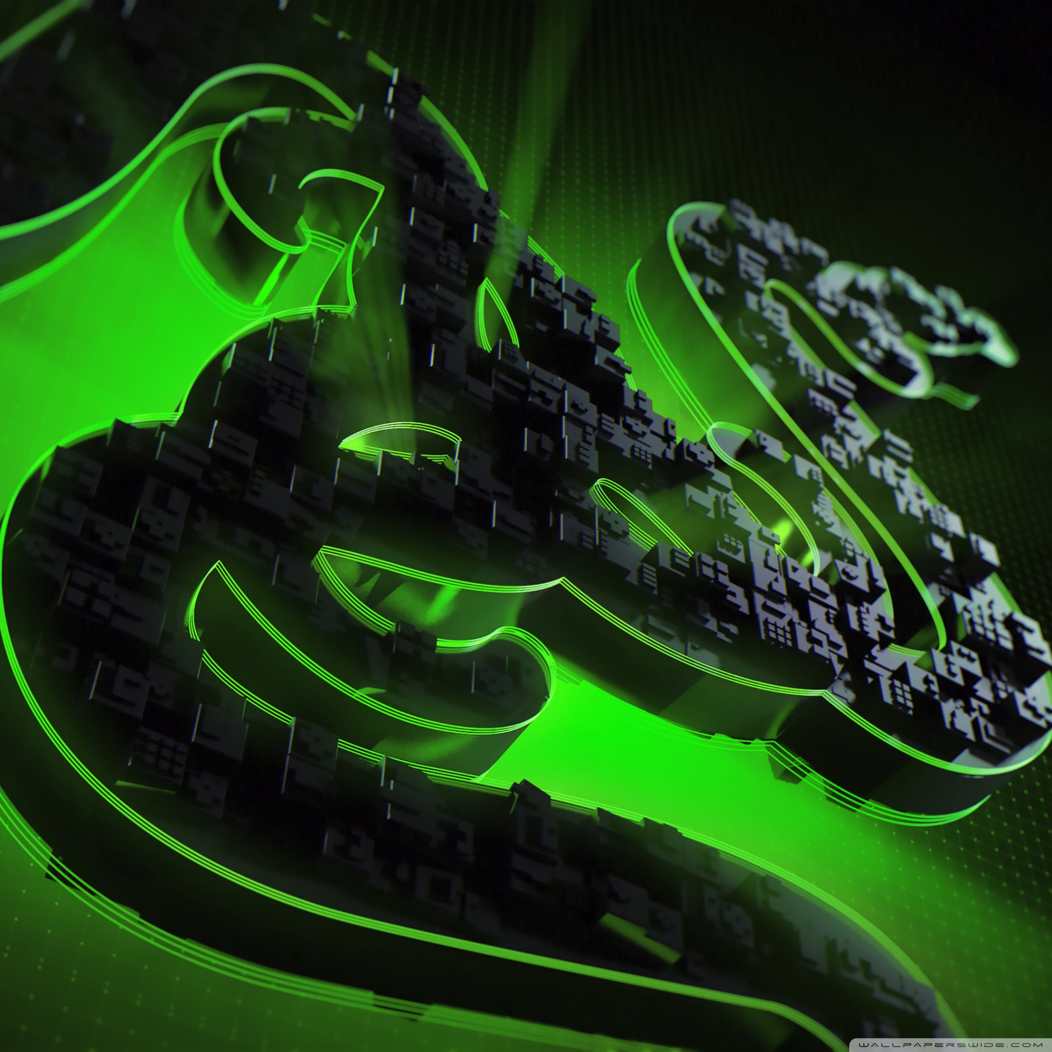 Razer Green Background Ultra HD