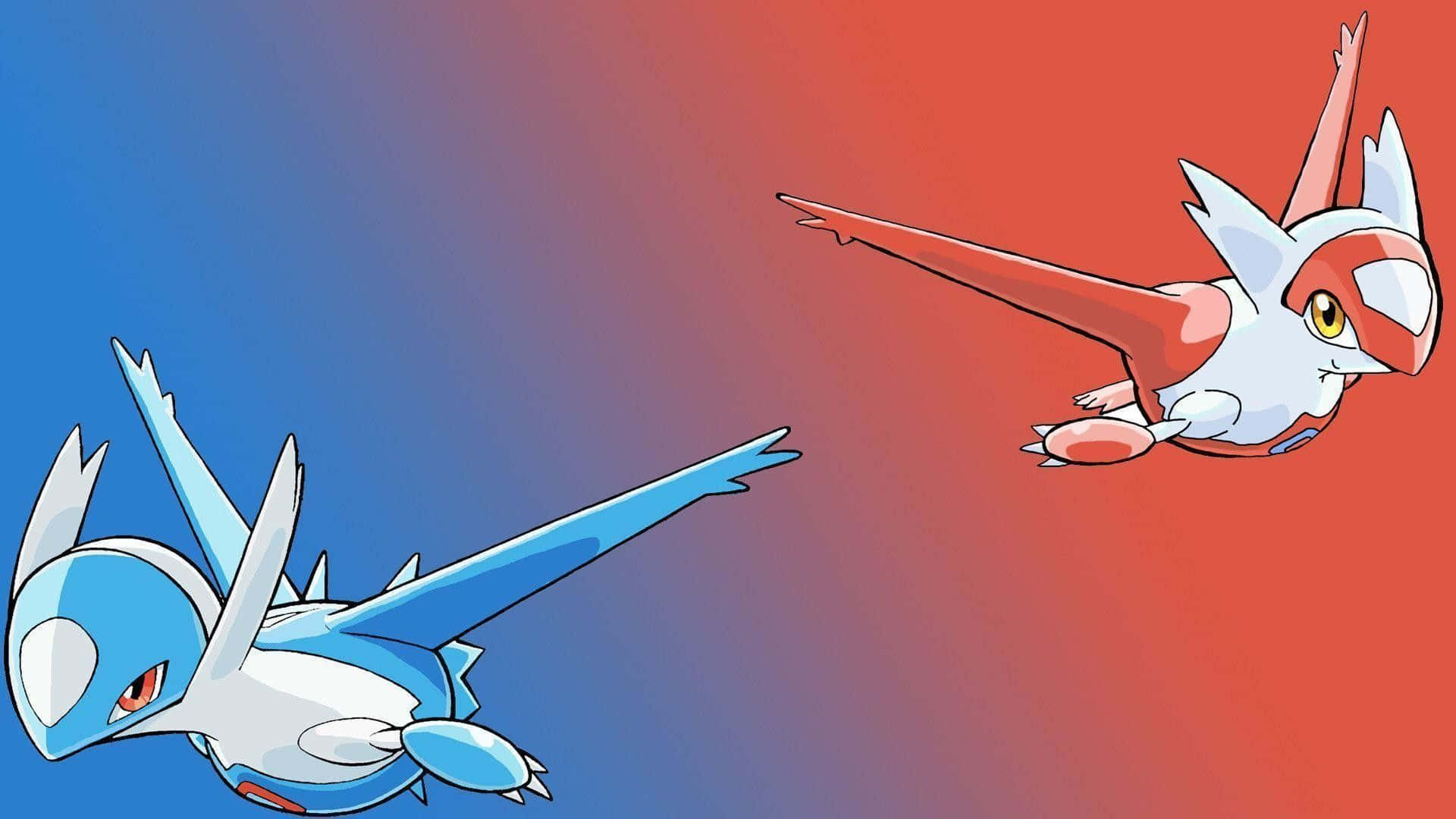 Latias In Gradient Background Wallpaper