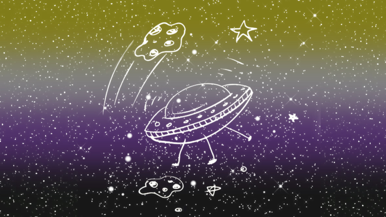 Space Drawing desktop background