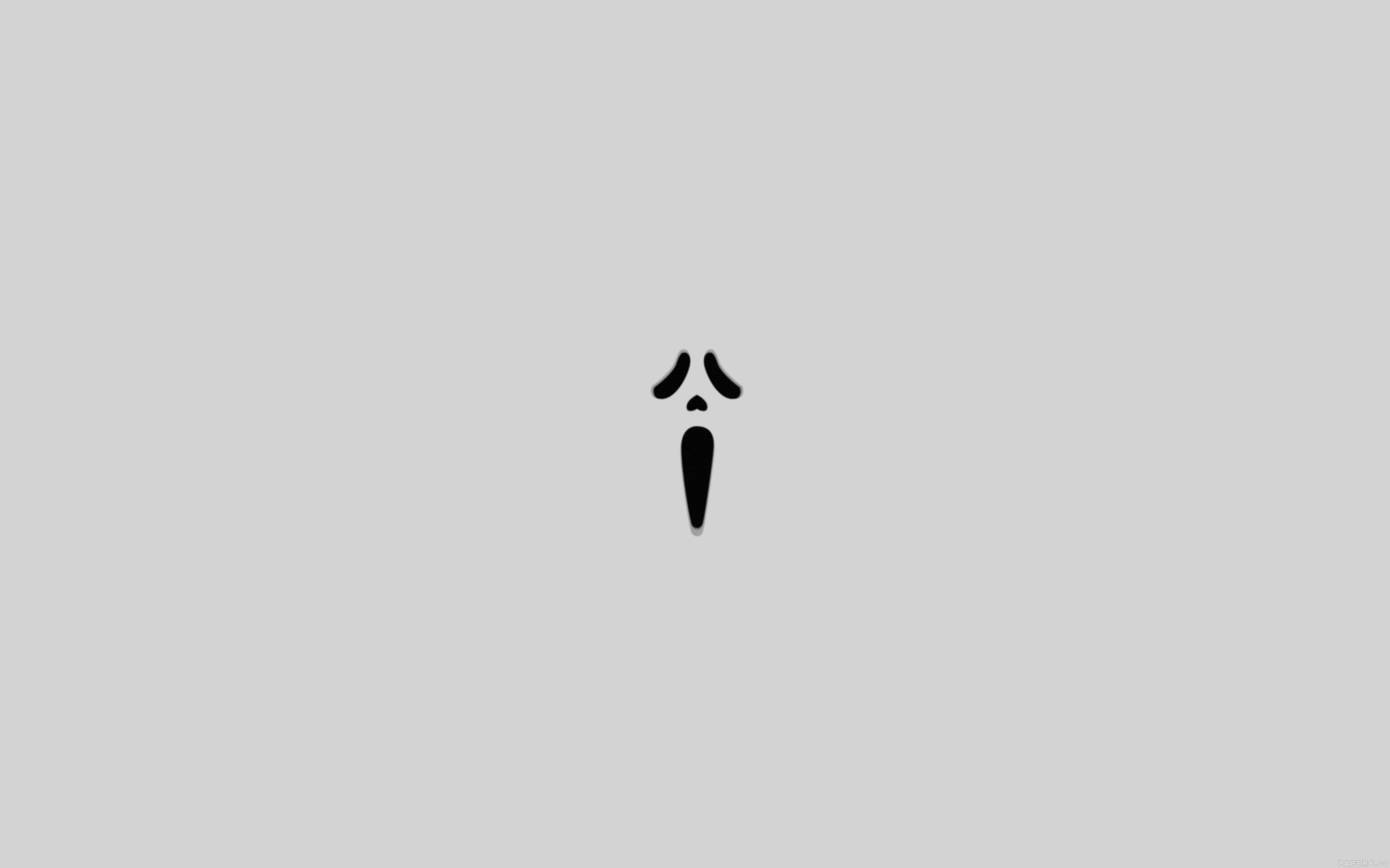 Scream White Minimal Cute Art