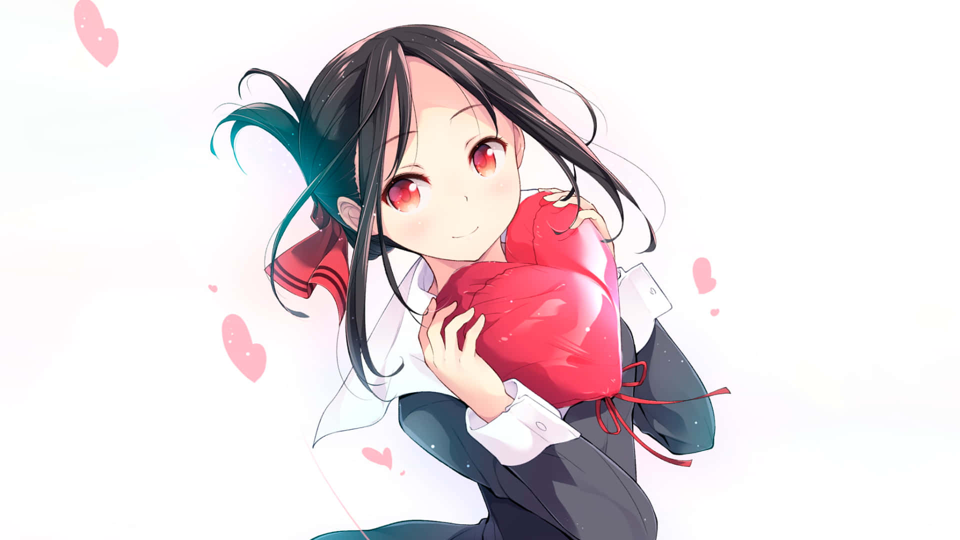Kaguya Holding Heart Wallpaper