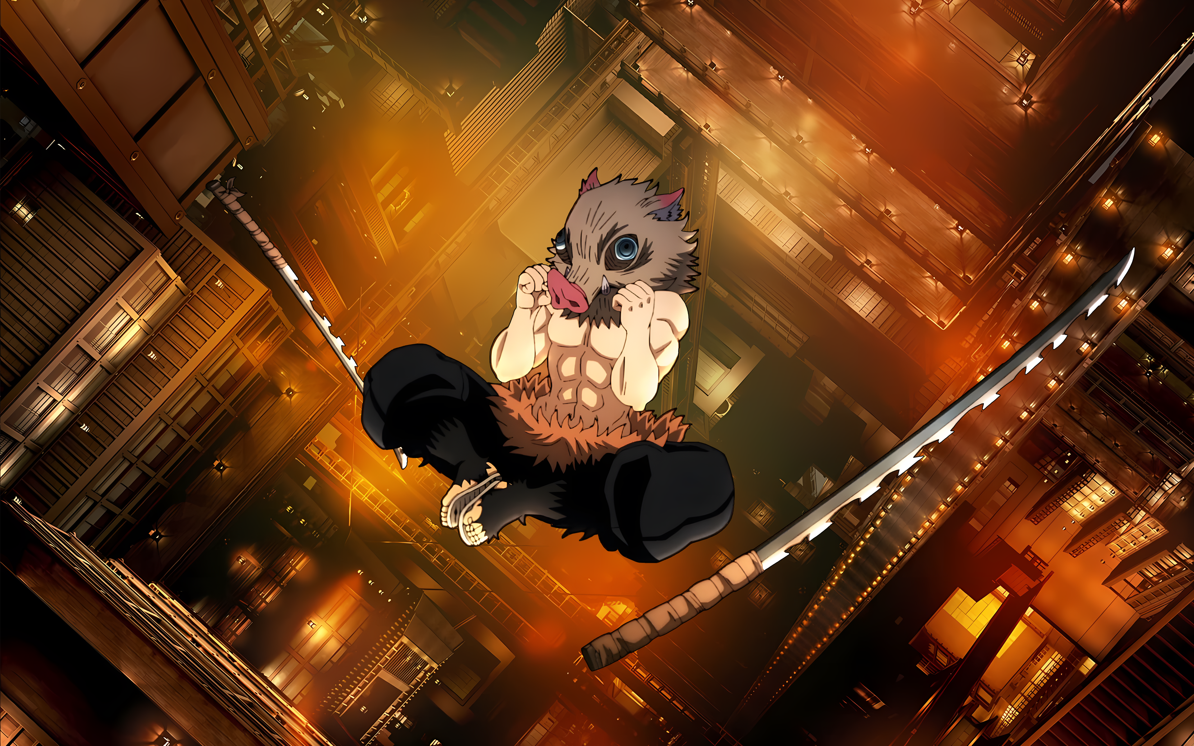 Inosuke Hashibira Castle Wallpaper [3840x2400]