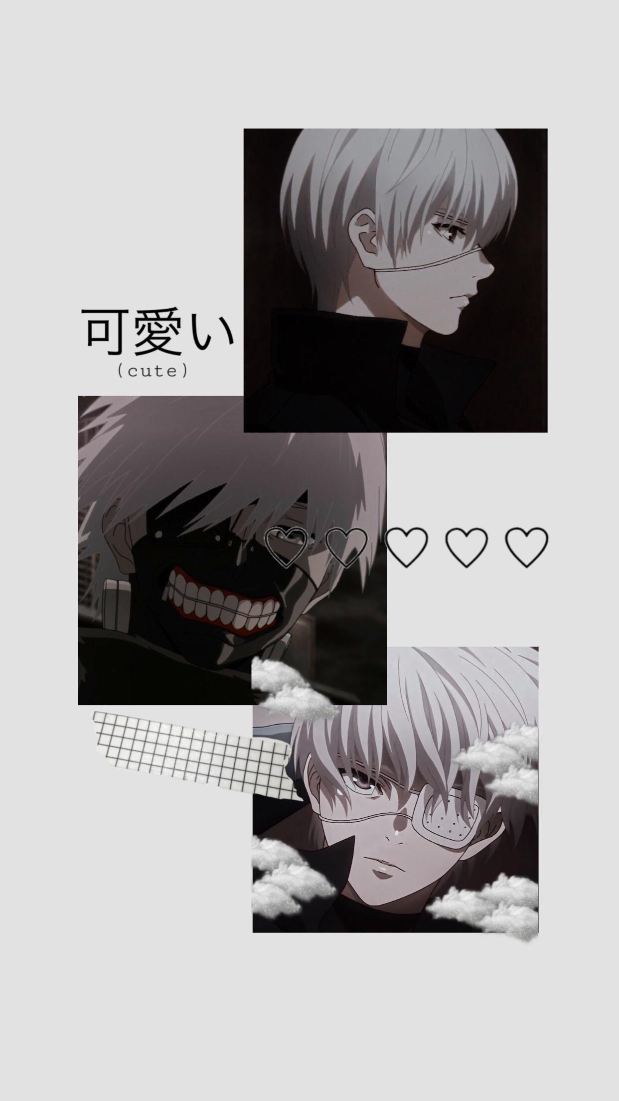 a Kaneki phone wallpaper no one asked