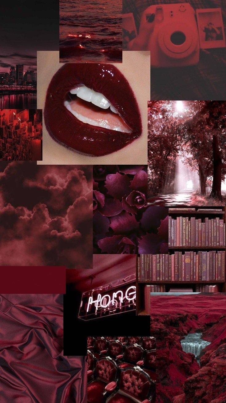 Aesthetic Maroon Walpaper