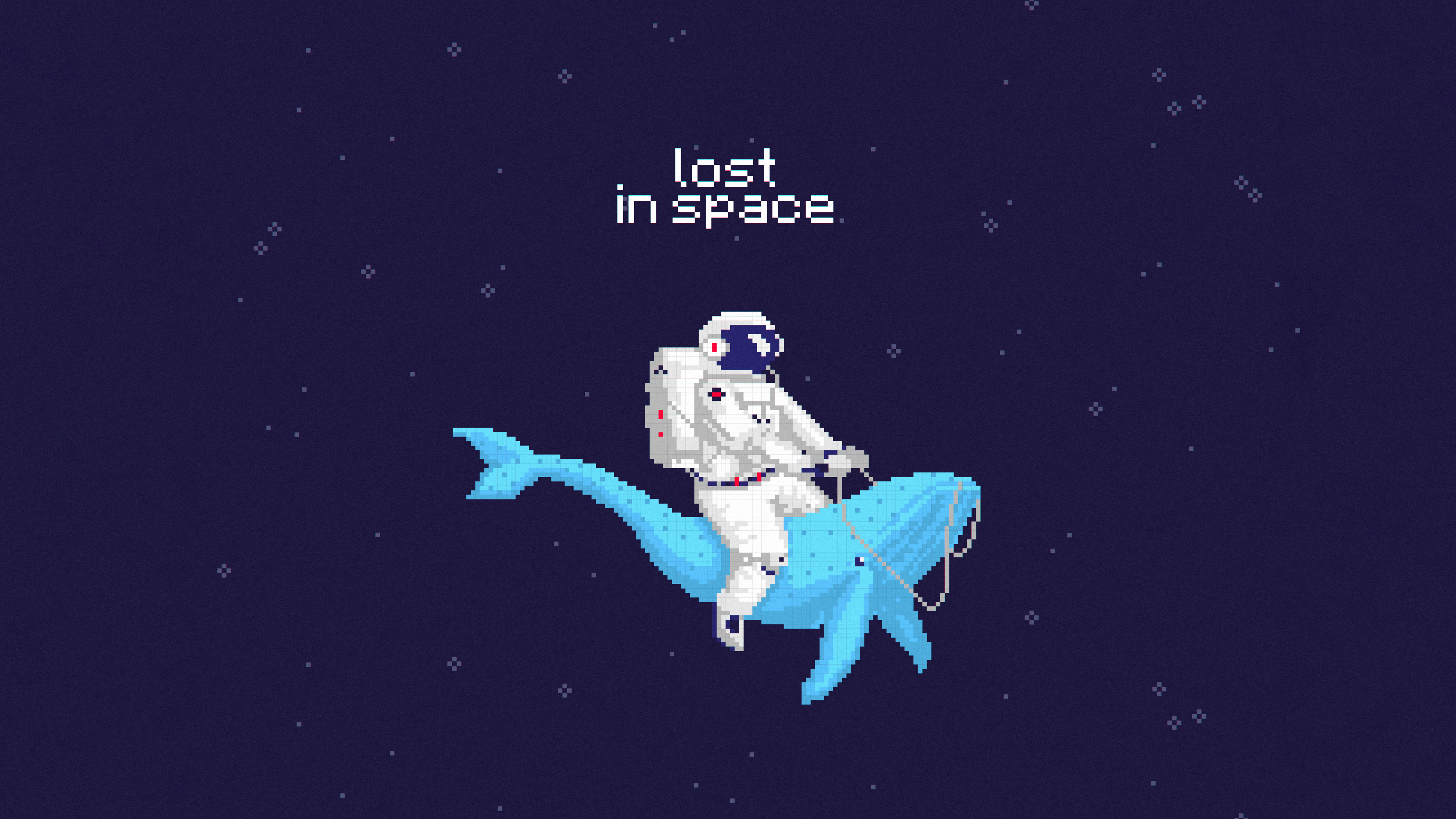 Lost In Space 8bit Art Wallpaper, HD