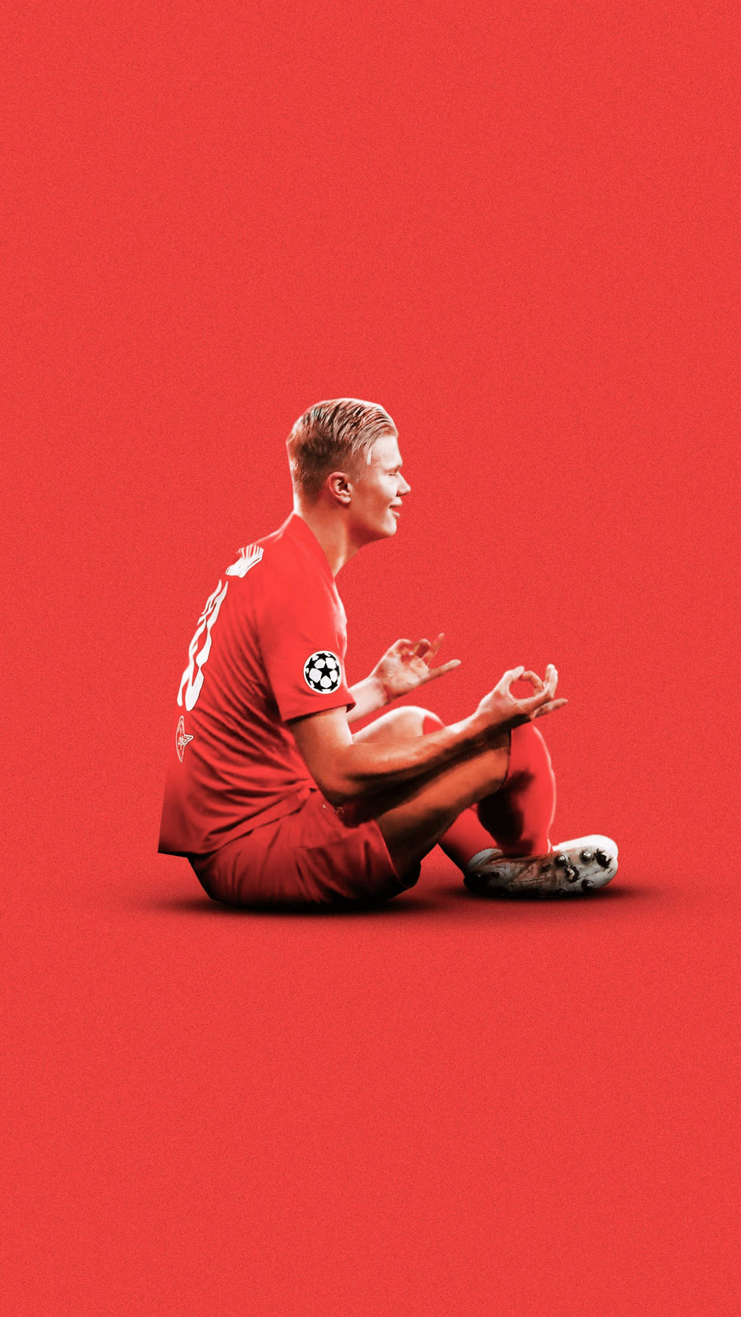 Download Meditating Erling Haaland Red