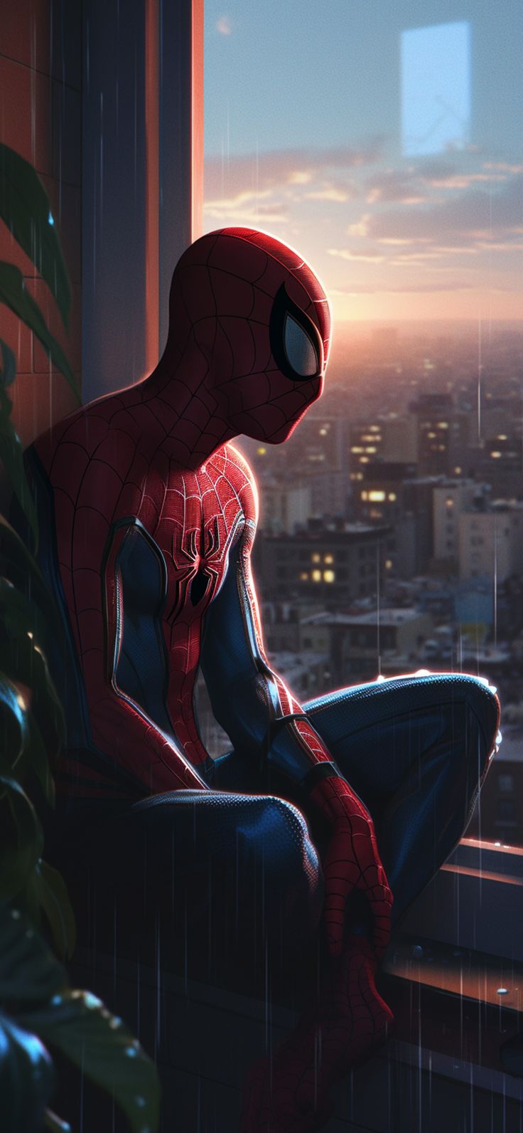 Marvel Spider Man Looks At The City Wallpaper