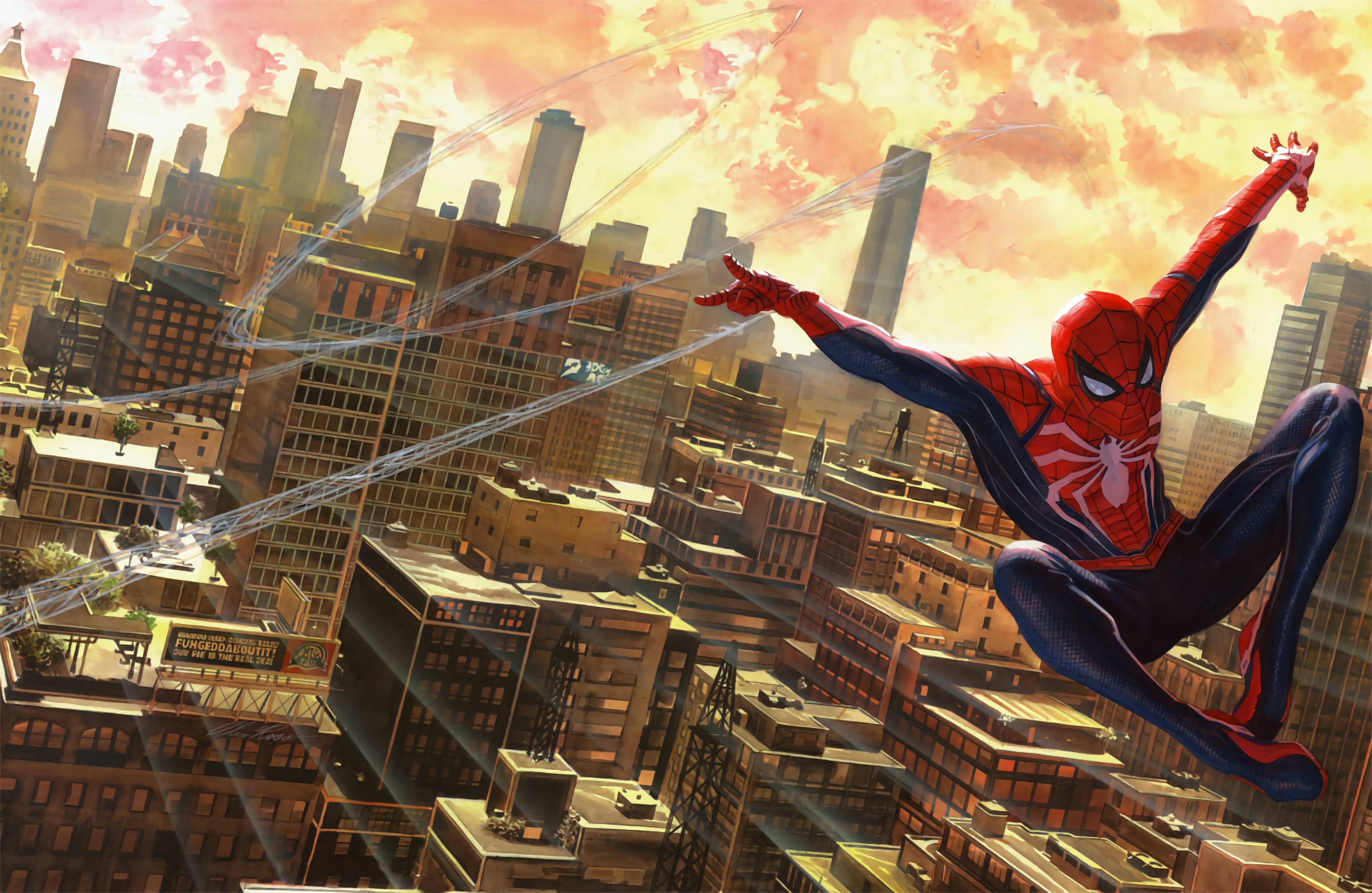 Mobile wallpaper: Spider Man, City, New