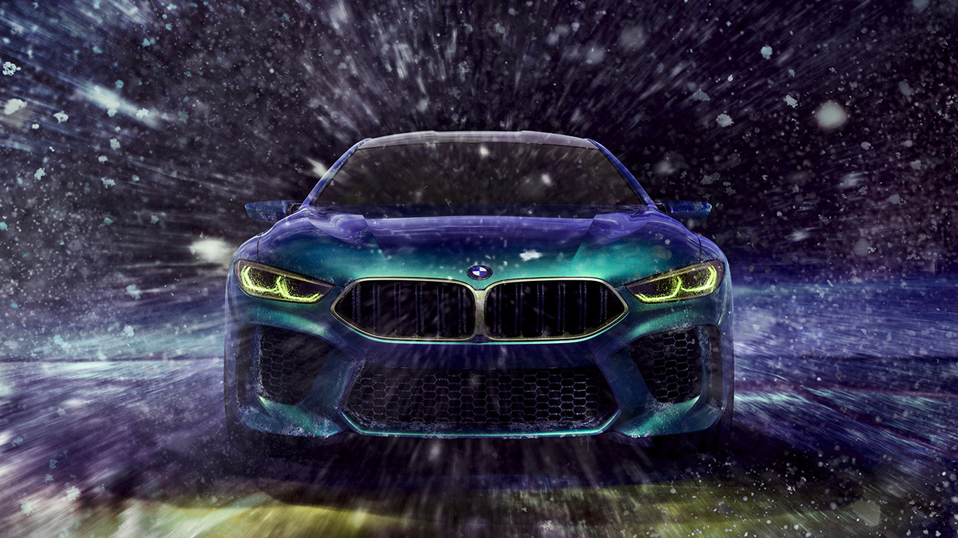Art Bmw Car Road Blue