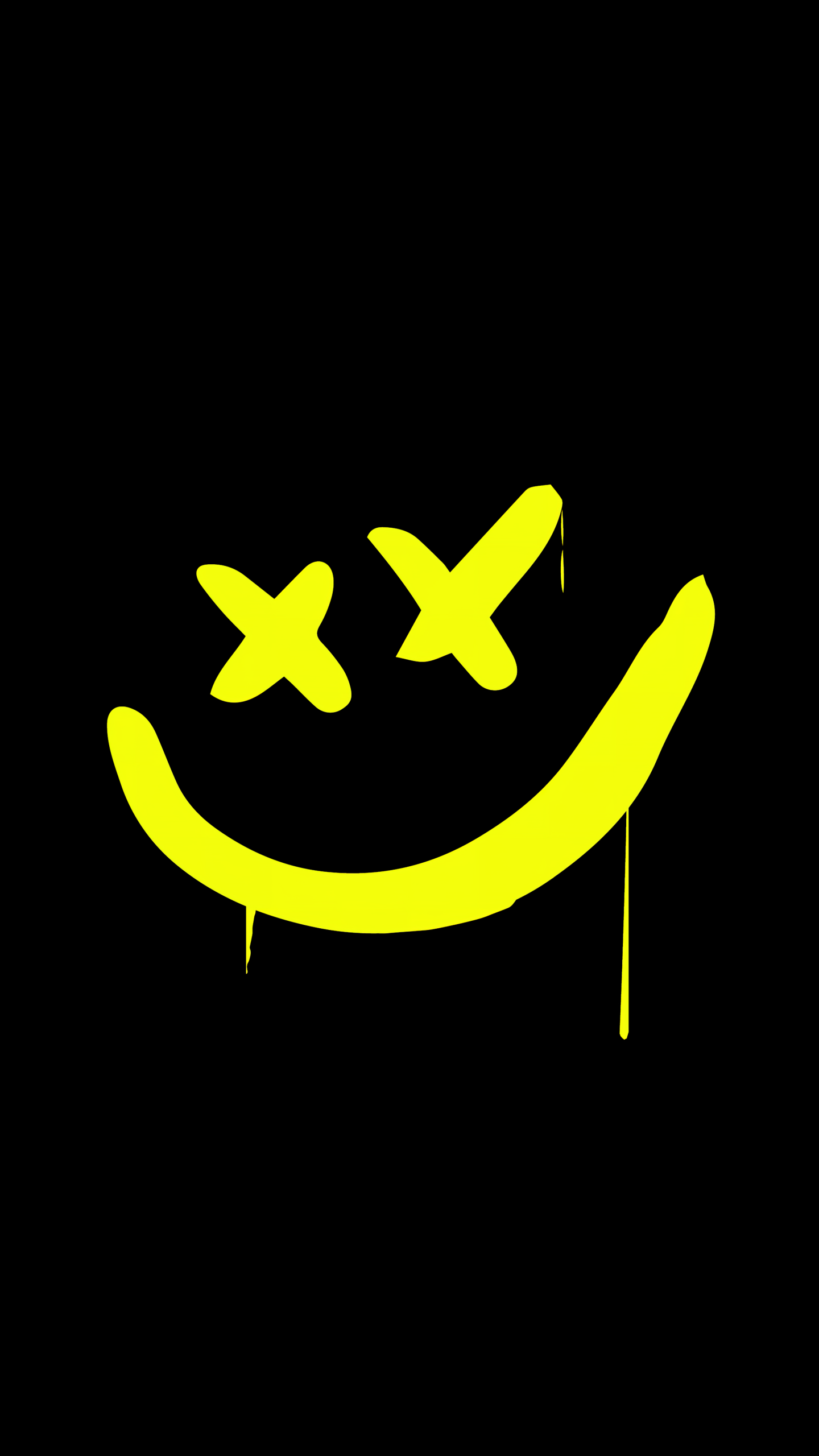 Drippy smiley Wallpaper 4K, Yellow