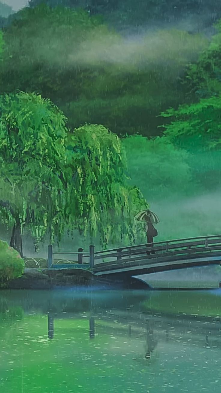 anime wallpaper (the garden of words)