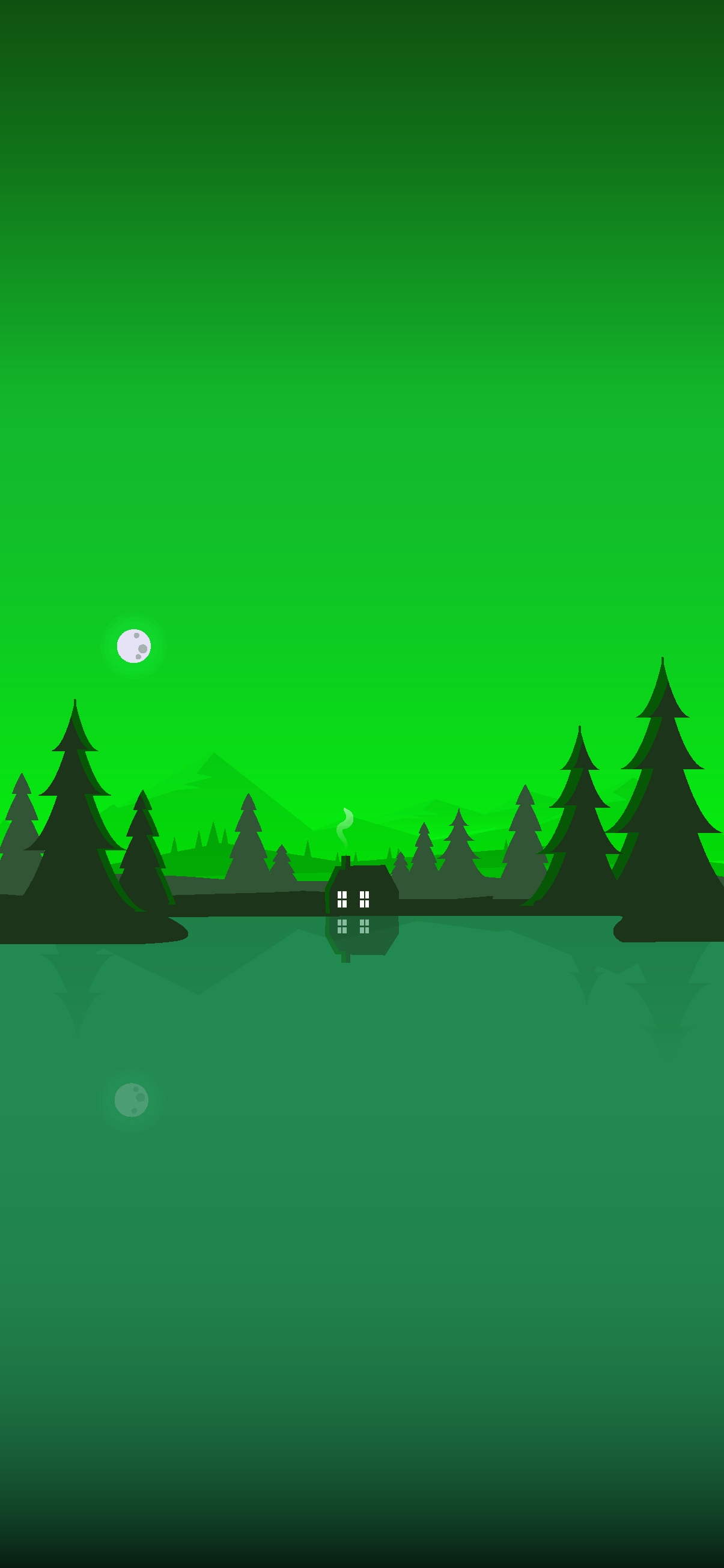 iPhone wallpaper green landscape minimalist