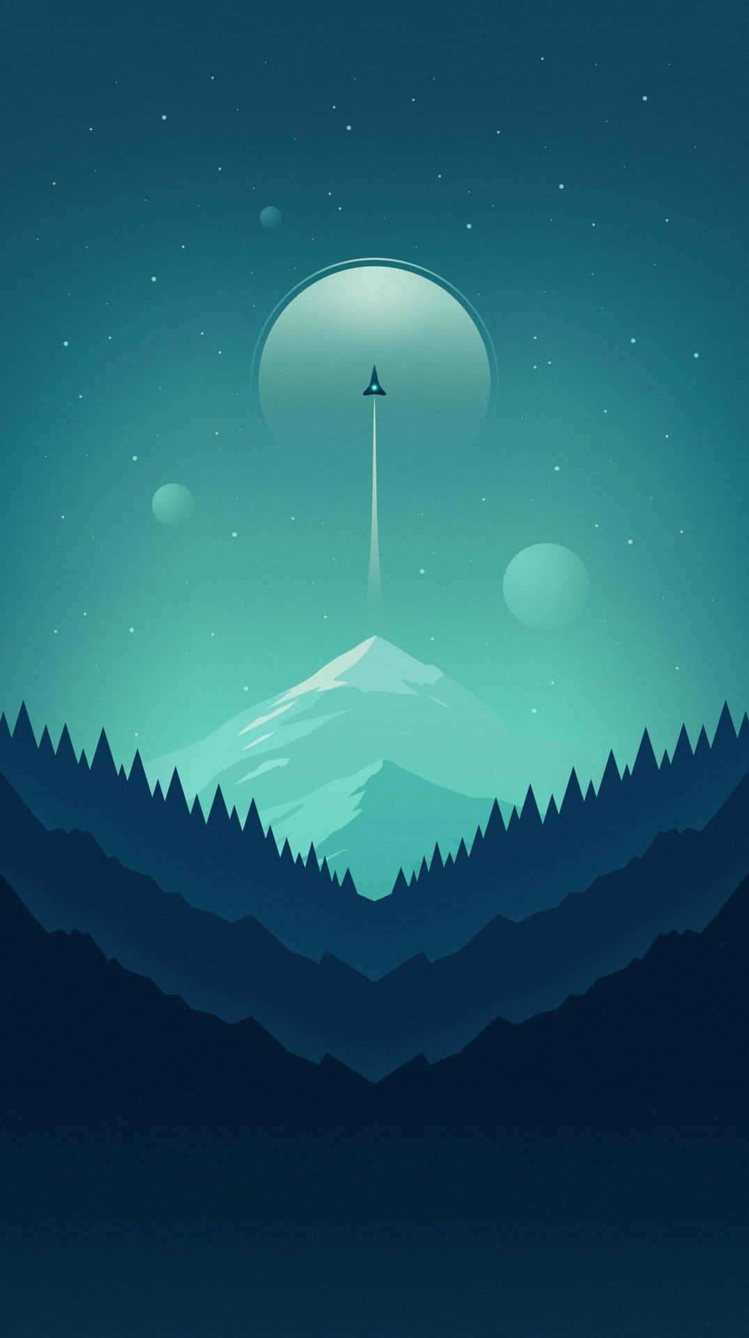 Green Spacecraft Animation Wallpaper