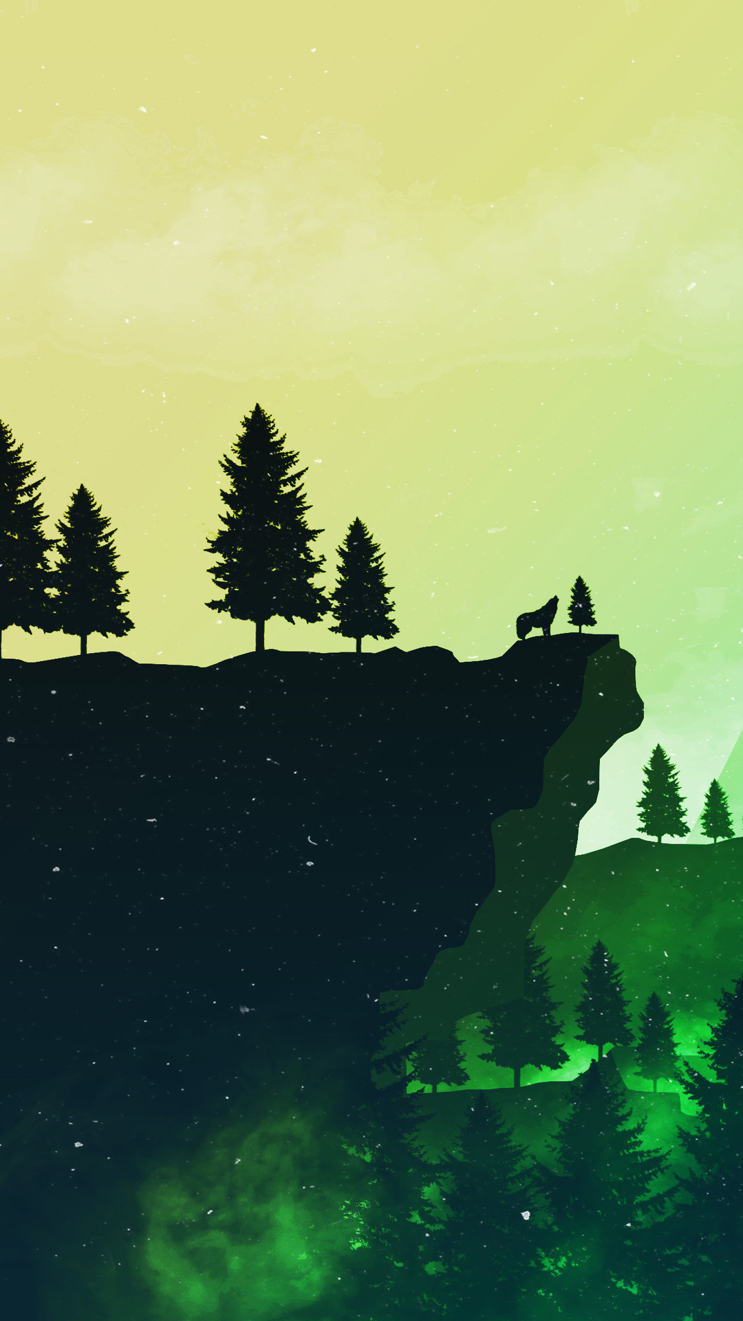 Green Nature Minimal Fox 4k