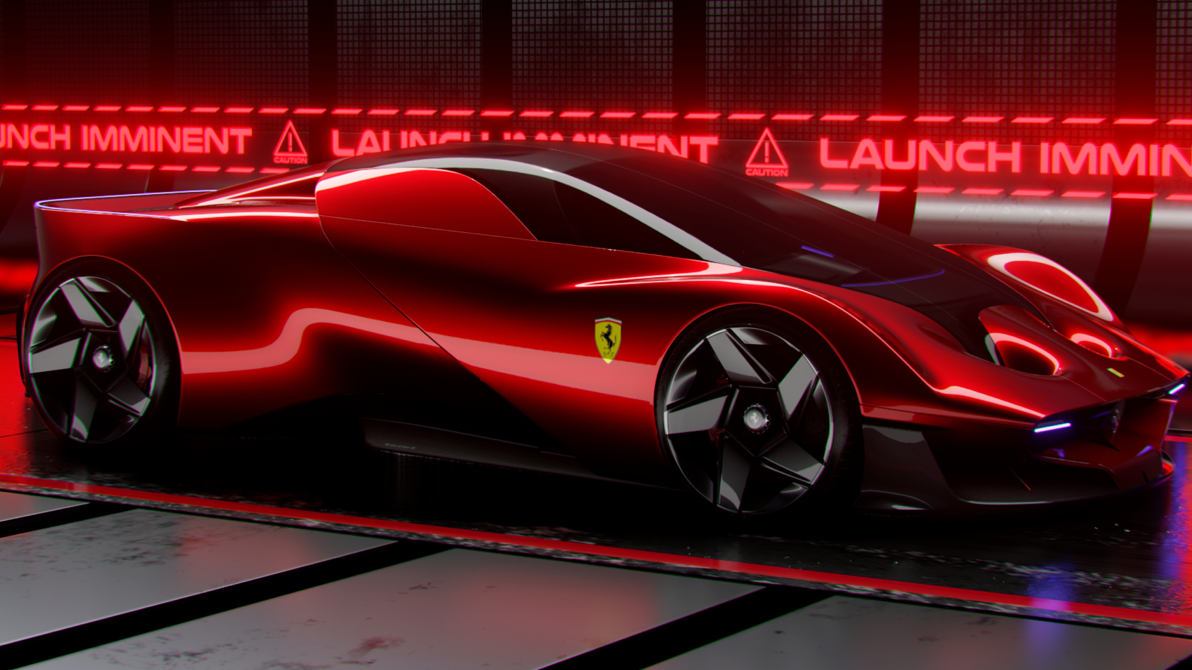 Ferrari Concept Car Wallpaper 4K