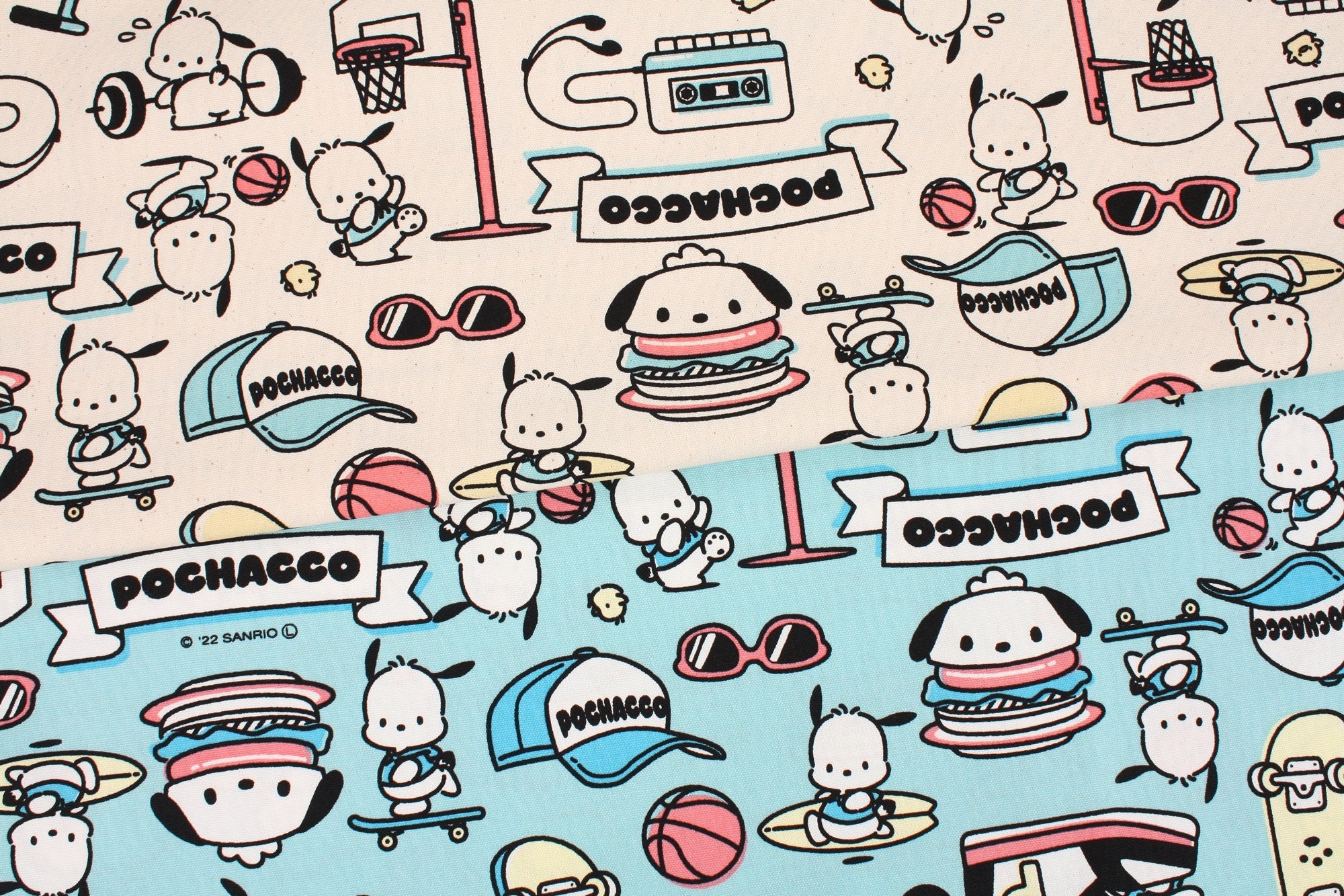 Sanrio Pochacco Character Oxford Fabric