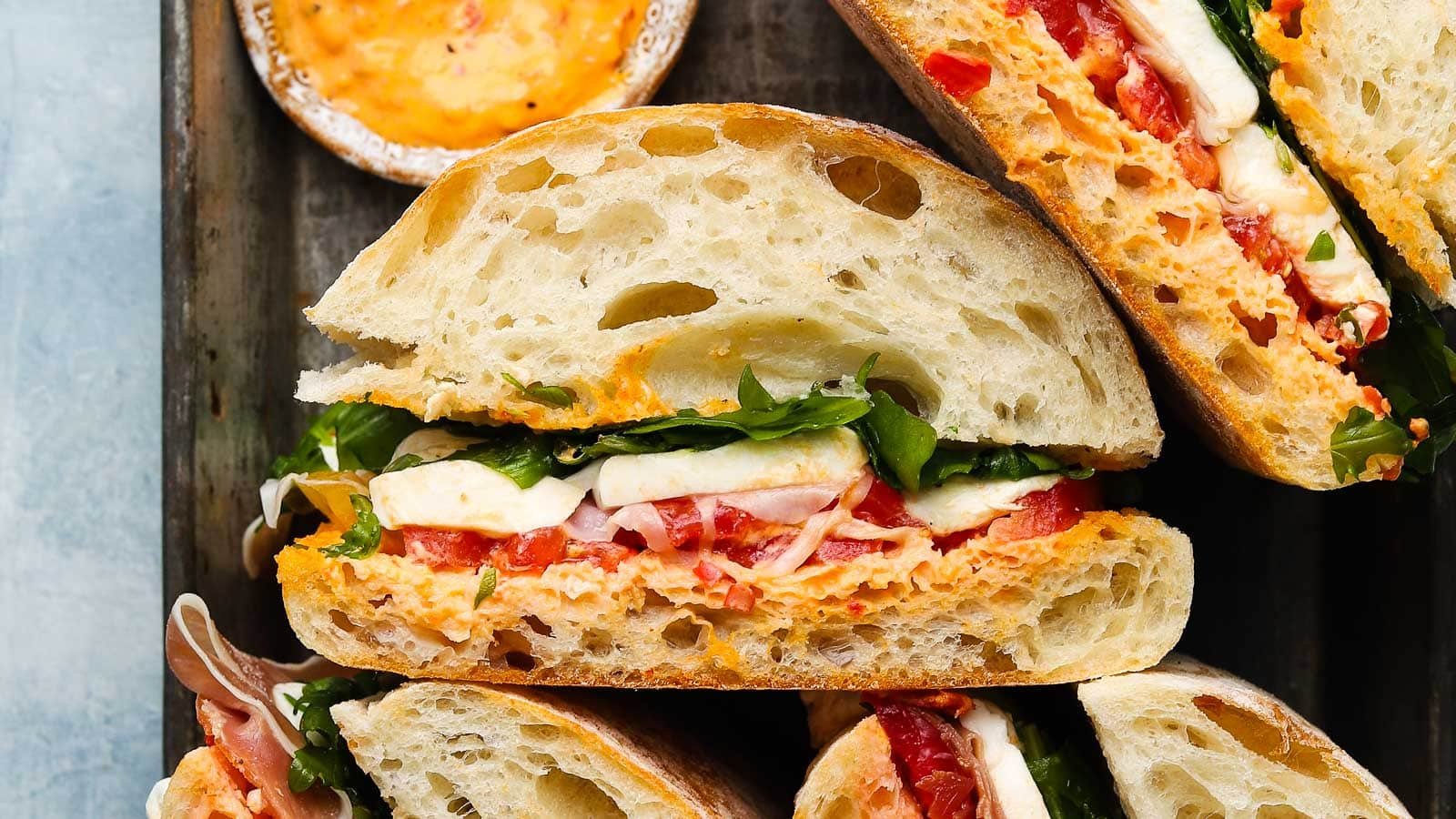 Prosciutto & Mozzarella Sandwiches