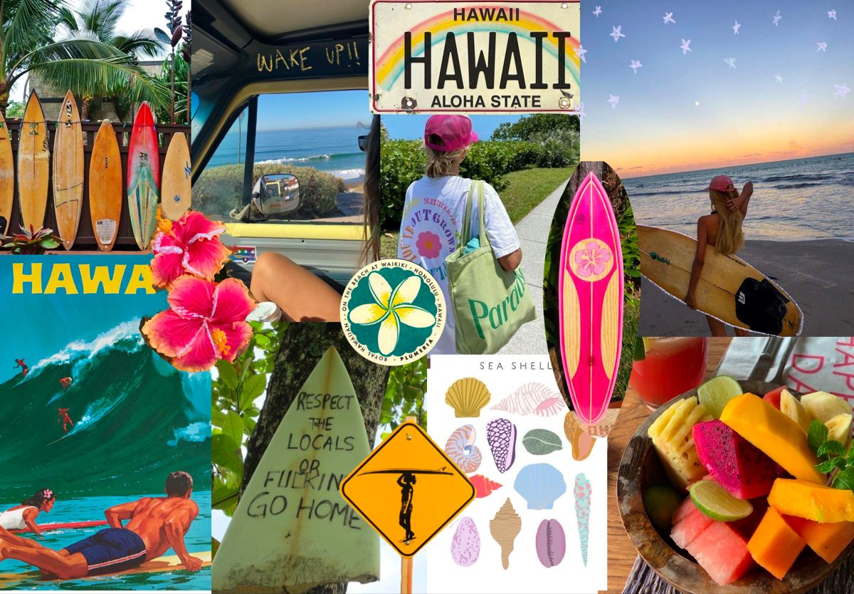 collage summer wallpaper hawaii
