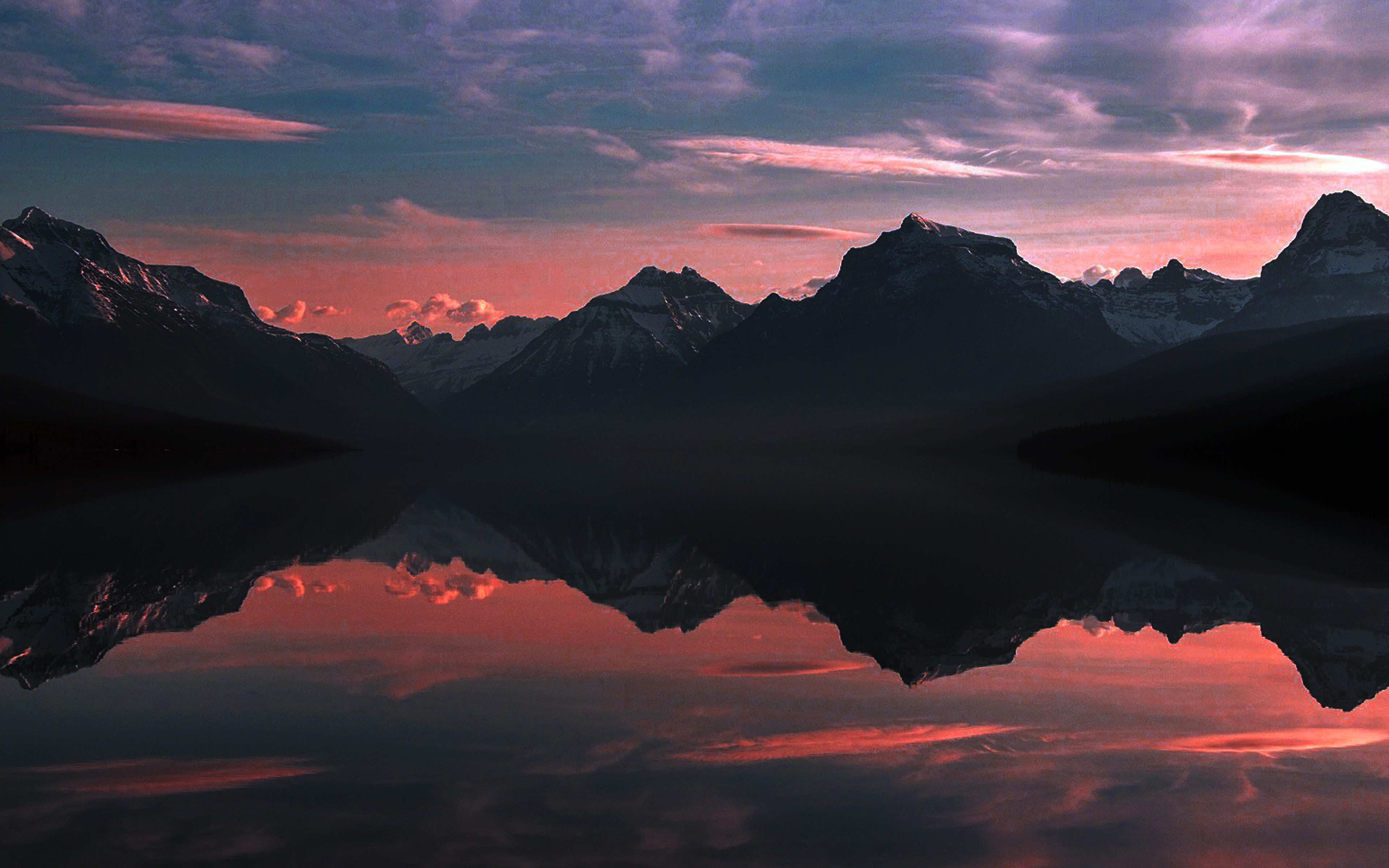 Lake Mcdonald Nature Mountain Sky