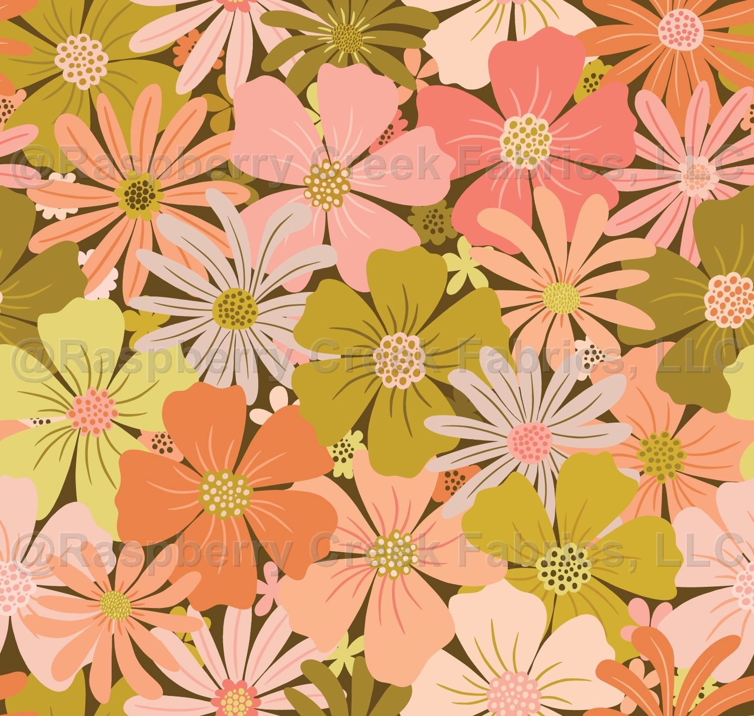 70s Groovy Boho Retro Flowers {on