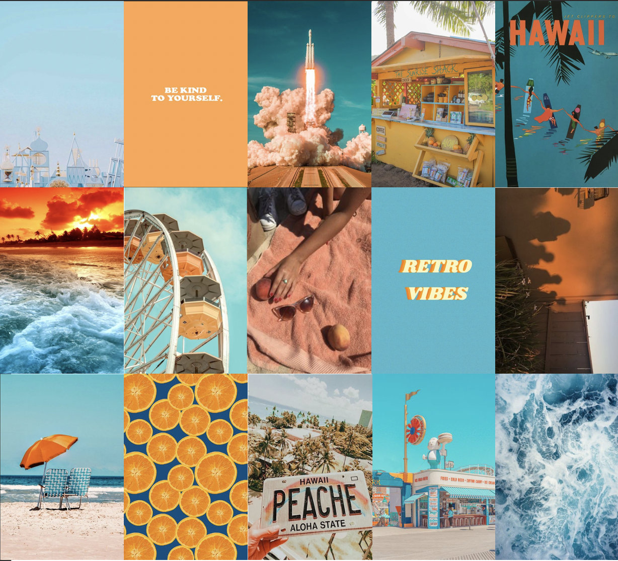 Blue and Orange Summer Aesthetic