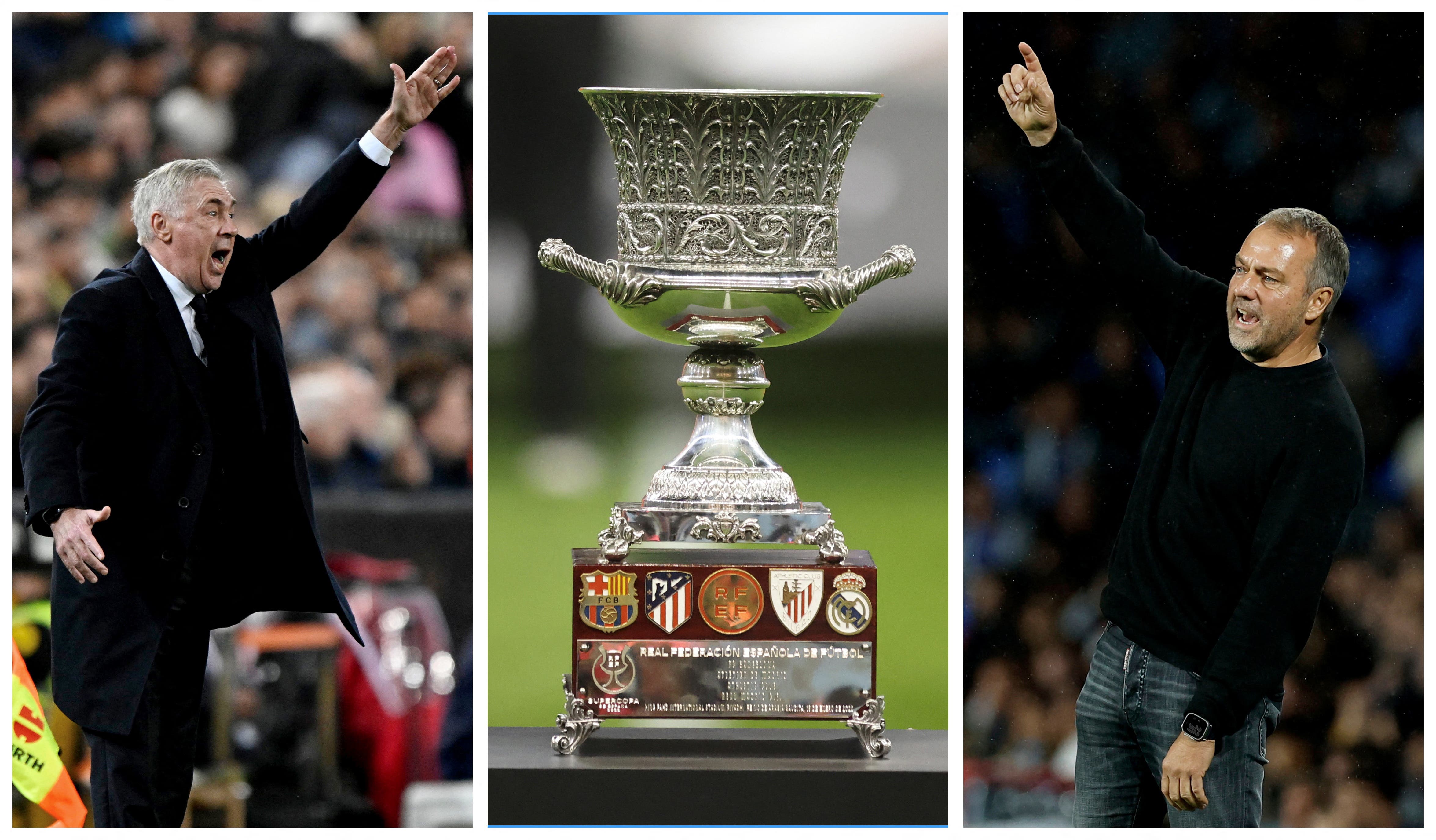 Ancelotti and Flick Pose Together Ahead