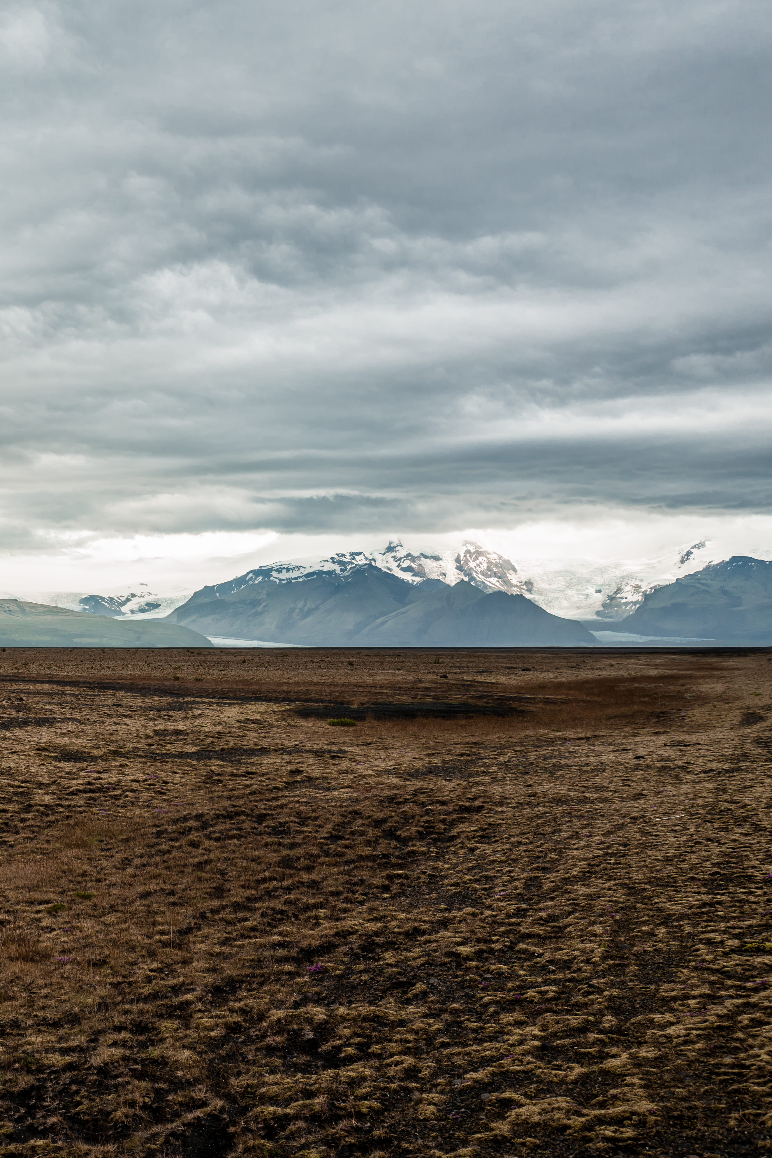 hill, range, landscape, snowcap