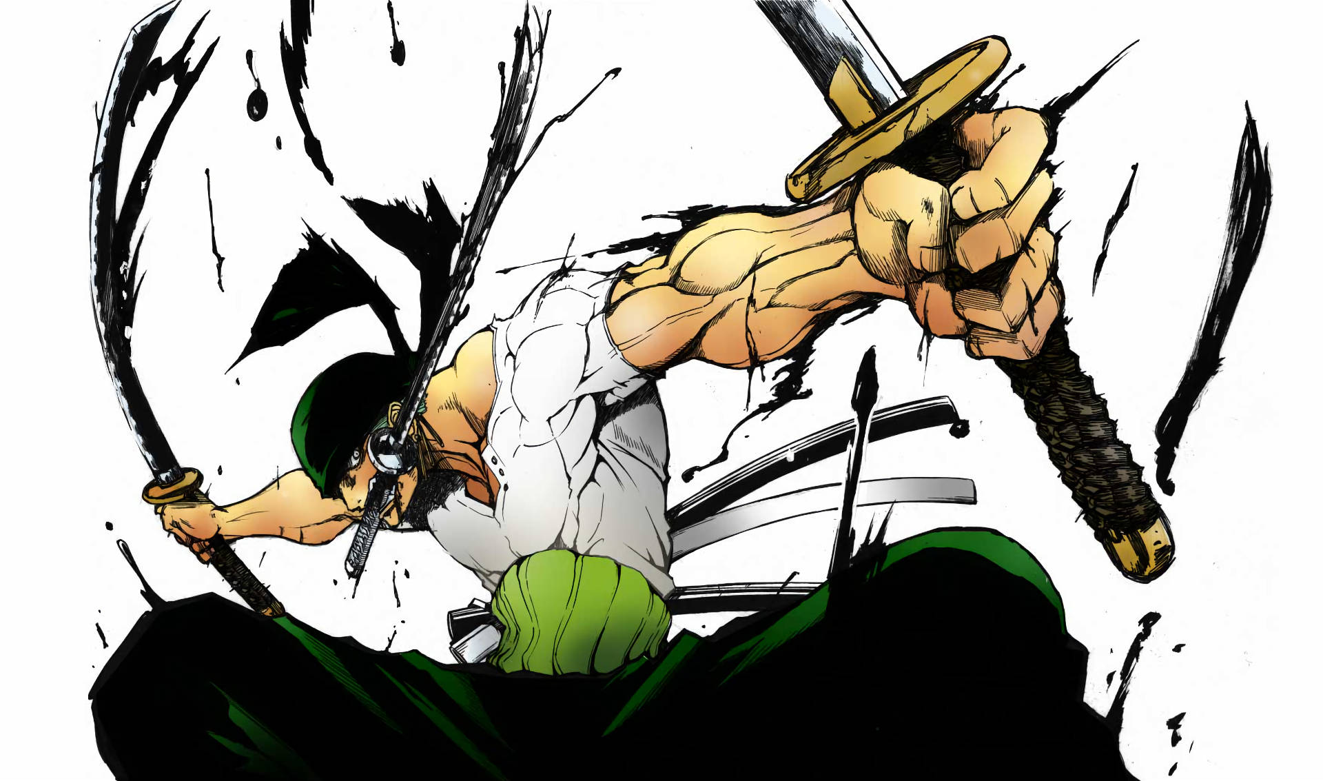 Desktop Zoro Dramatic Wallpaper
