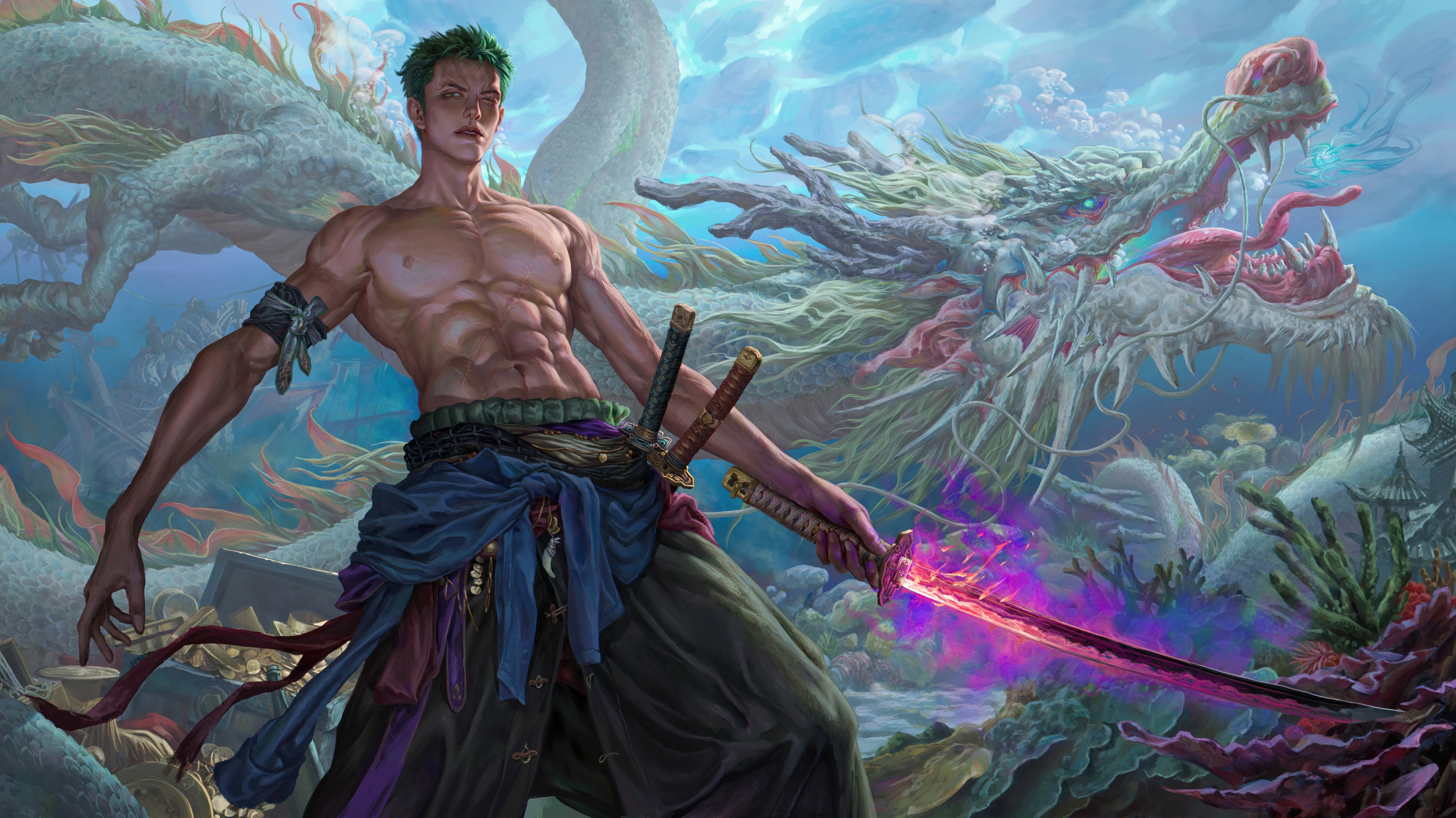 Roronoa Zoro Katana Dragon One Piece