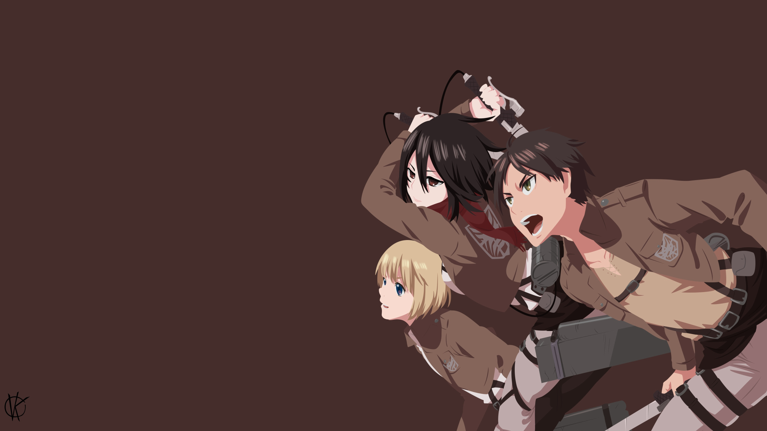 Armin Arlert, Eren Yeager & Mikasa