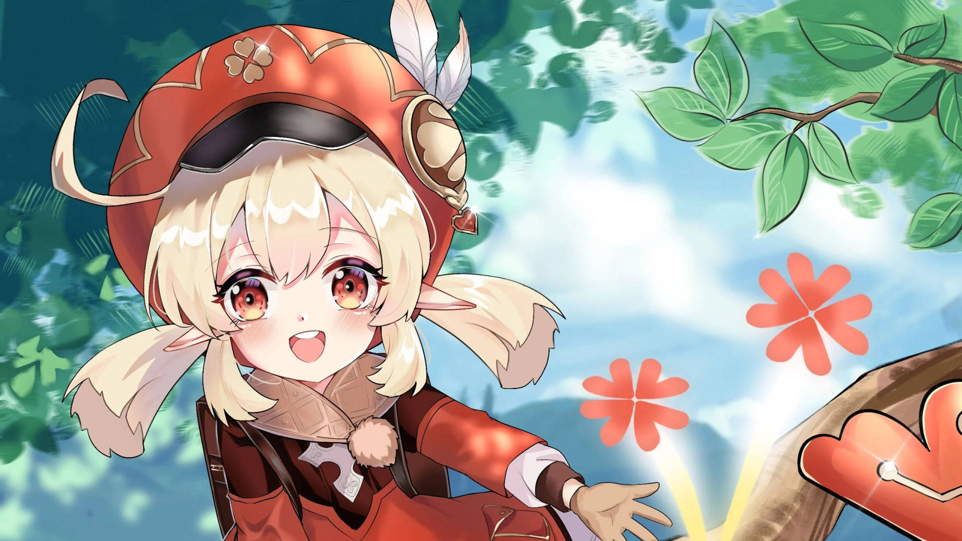 Genshin Impact Klee Smiling Outdoors