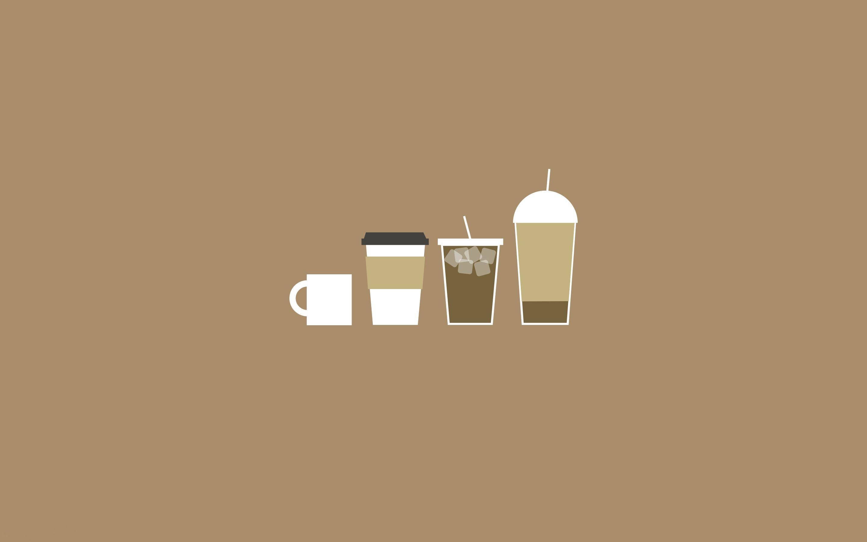 Brown Aesthetic Coffee Illustration