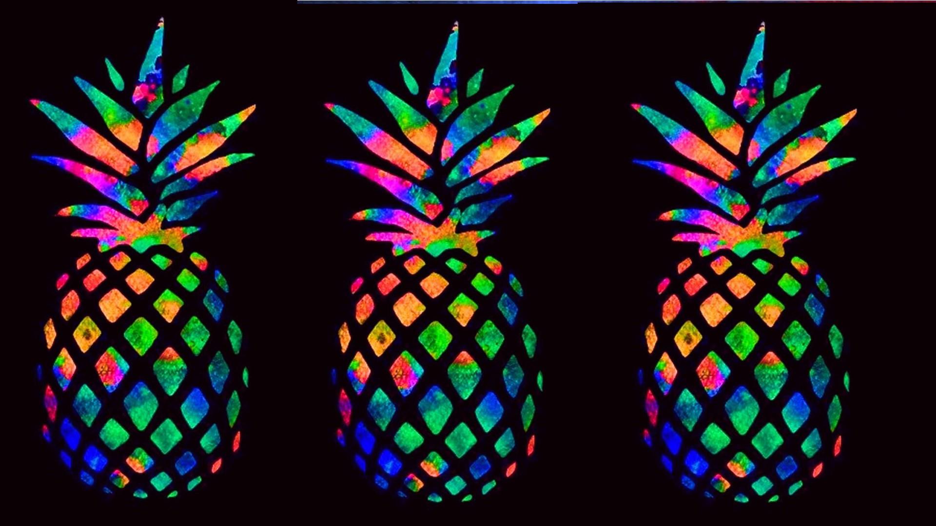 Pineapple Colorful Artistic Colors