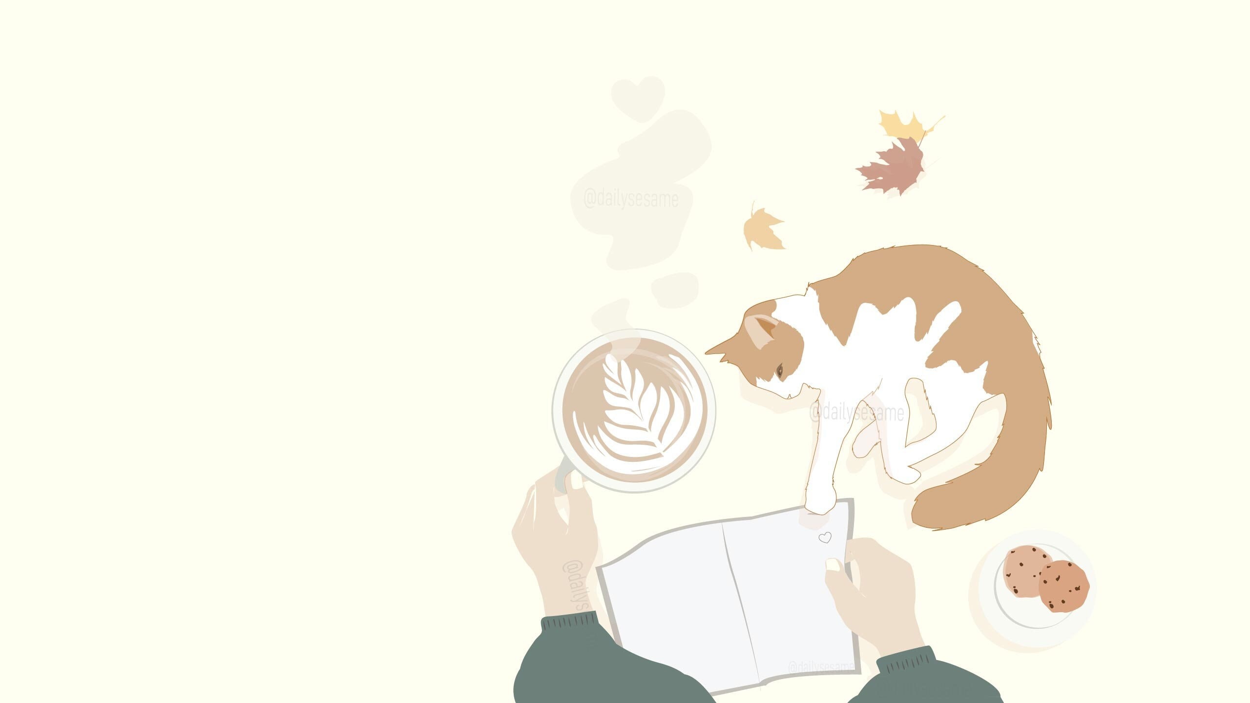 Coffee Cat Wallpaper