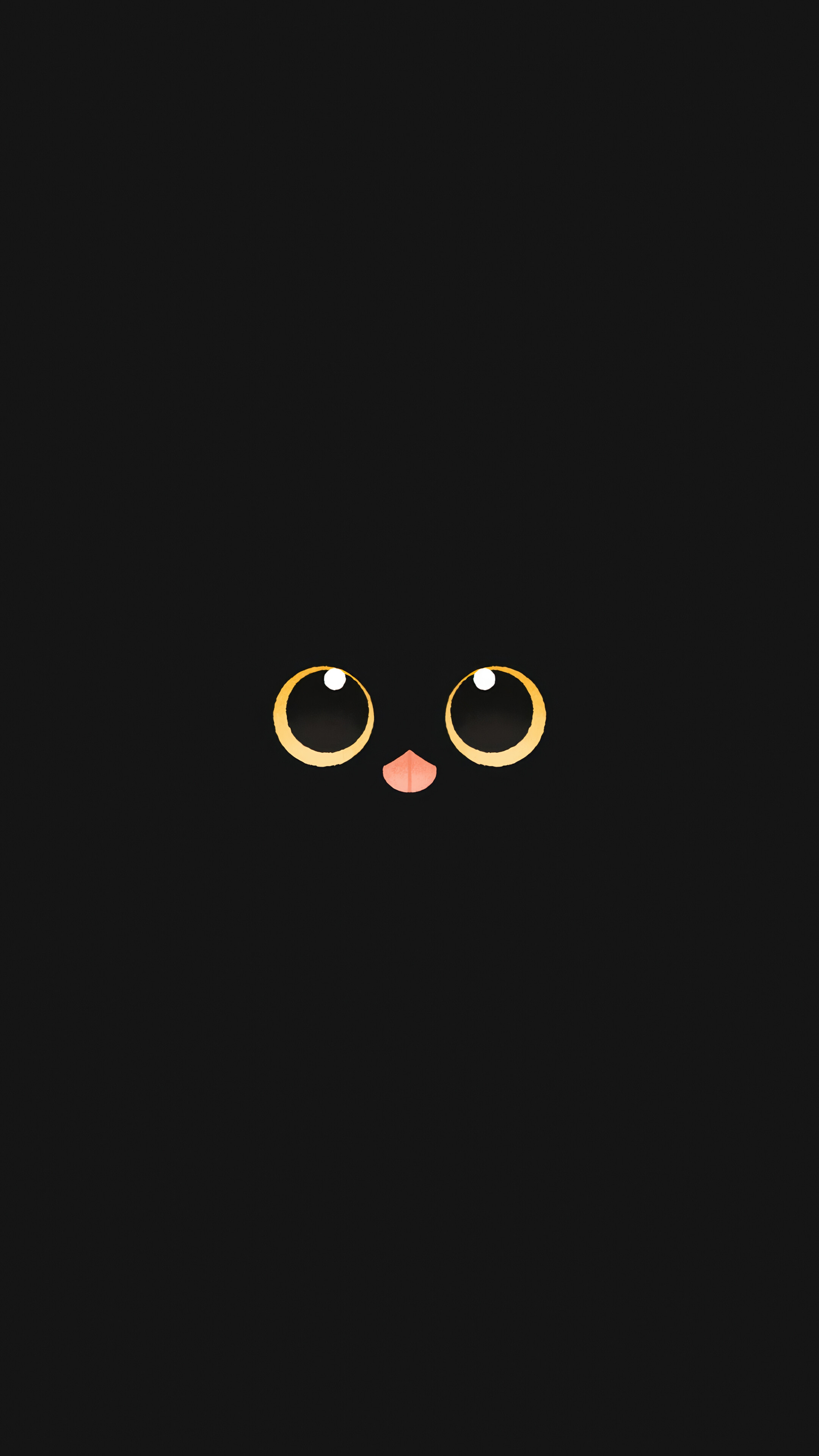 Black Cat Cute Minimalist 4K Wallpaper