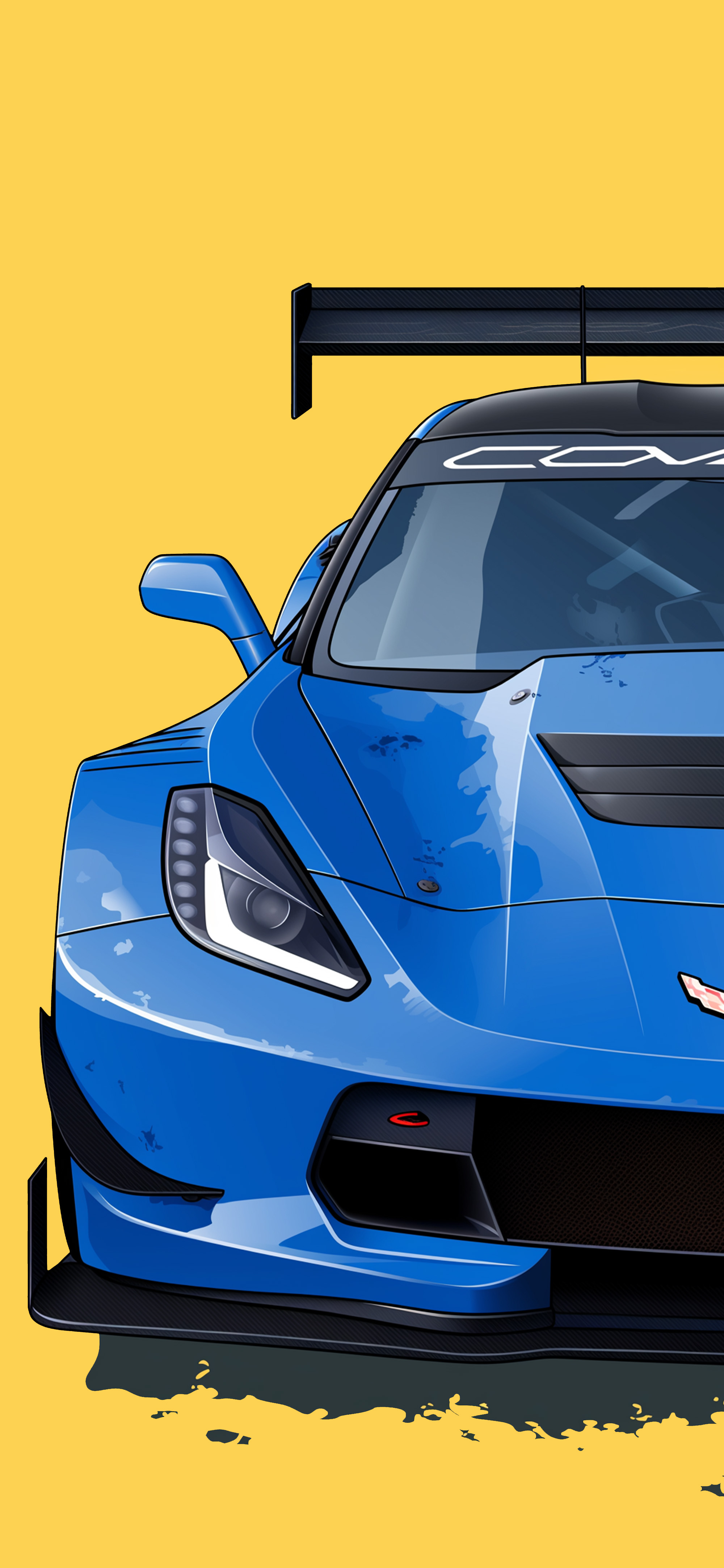 Chevrolet Corvette Yellow & Blue