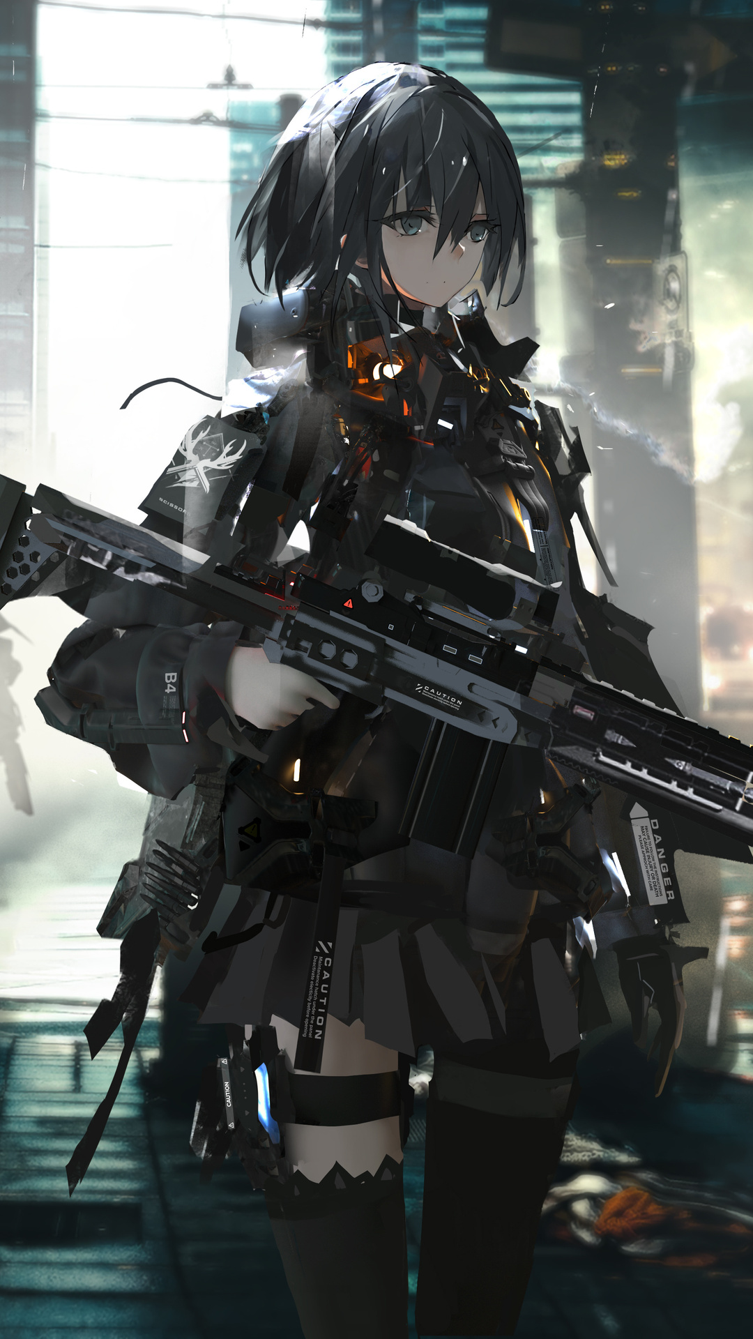 Anime Girls With Big Guns 8k