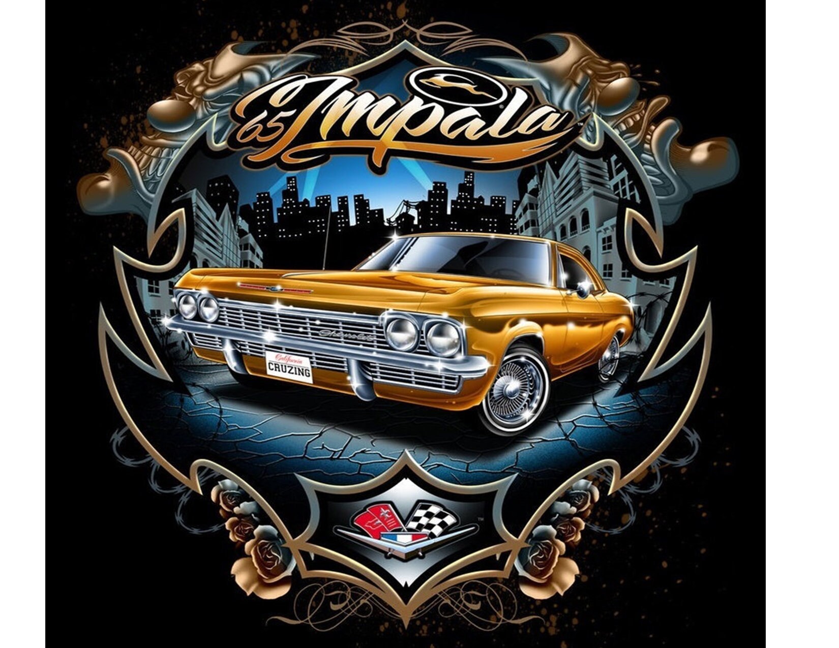 Chevy Impala Custom Image T Shirt