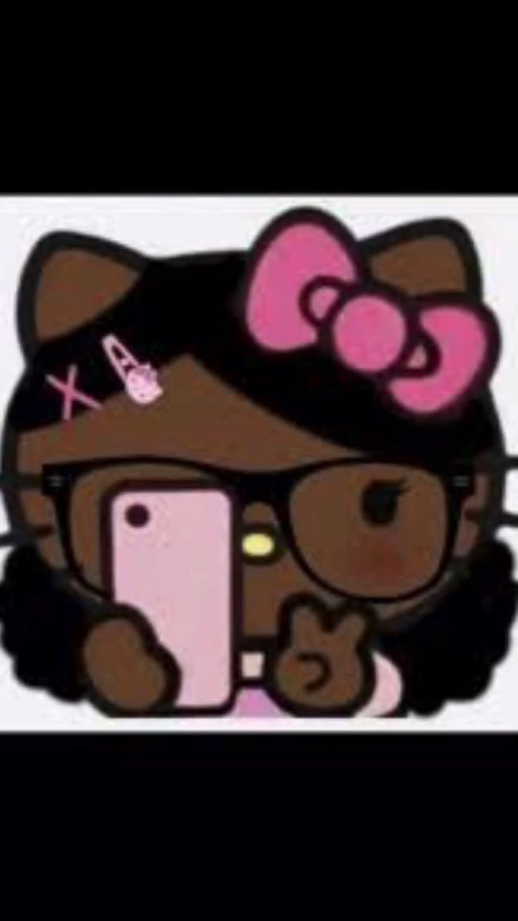 Black girl with pink and glasses