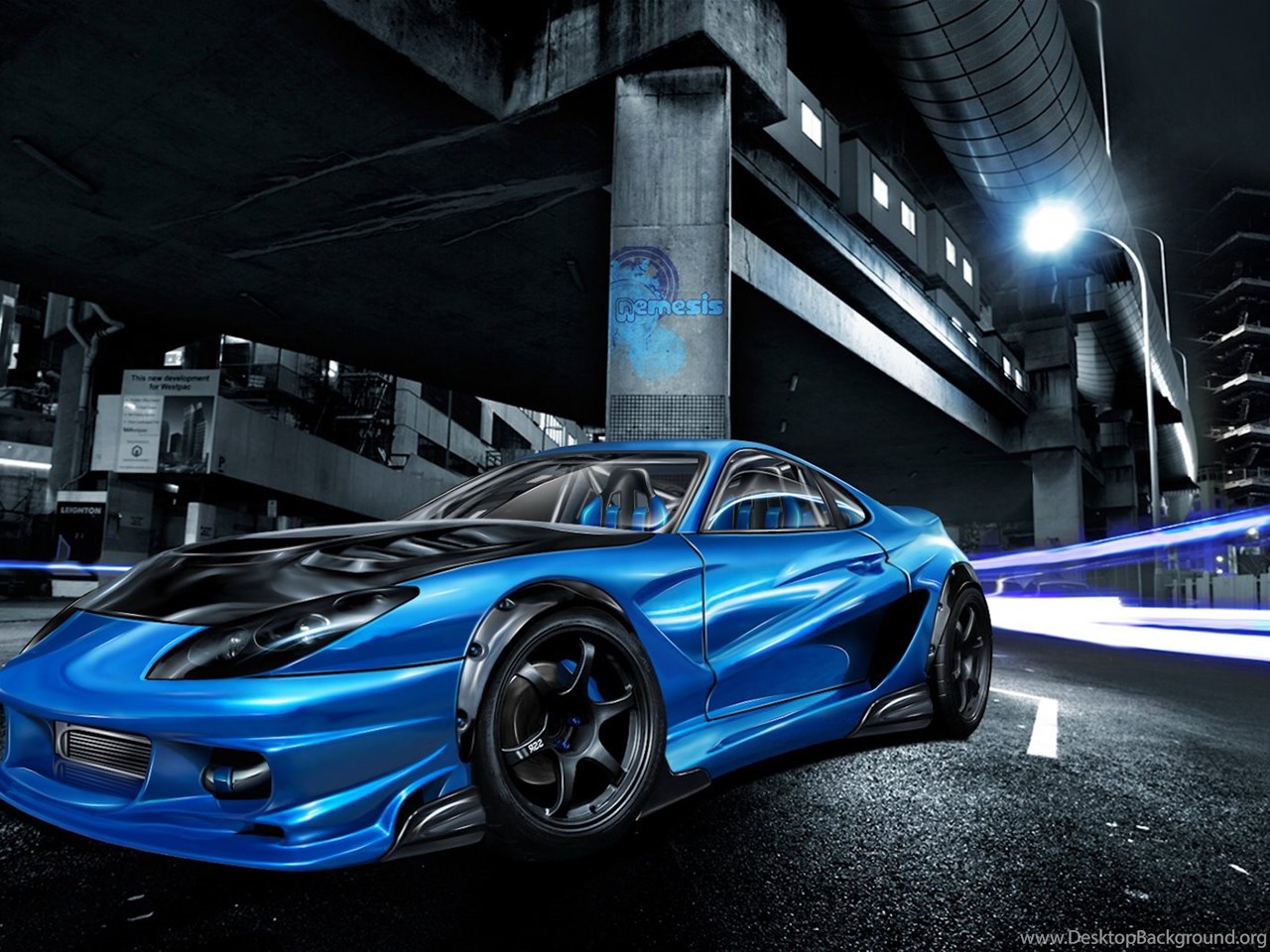 Cool Blue Cars Wallpaper Desktop