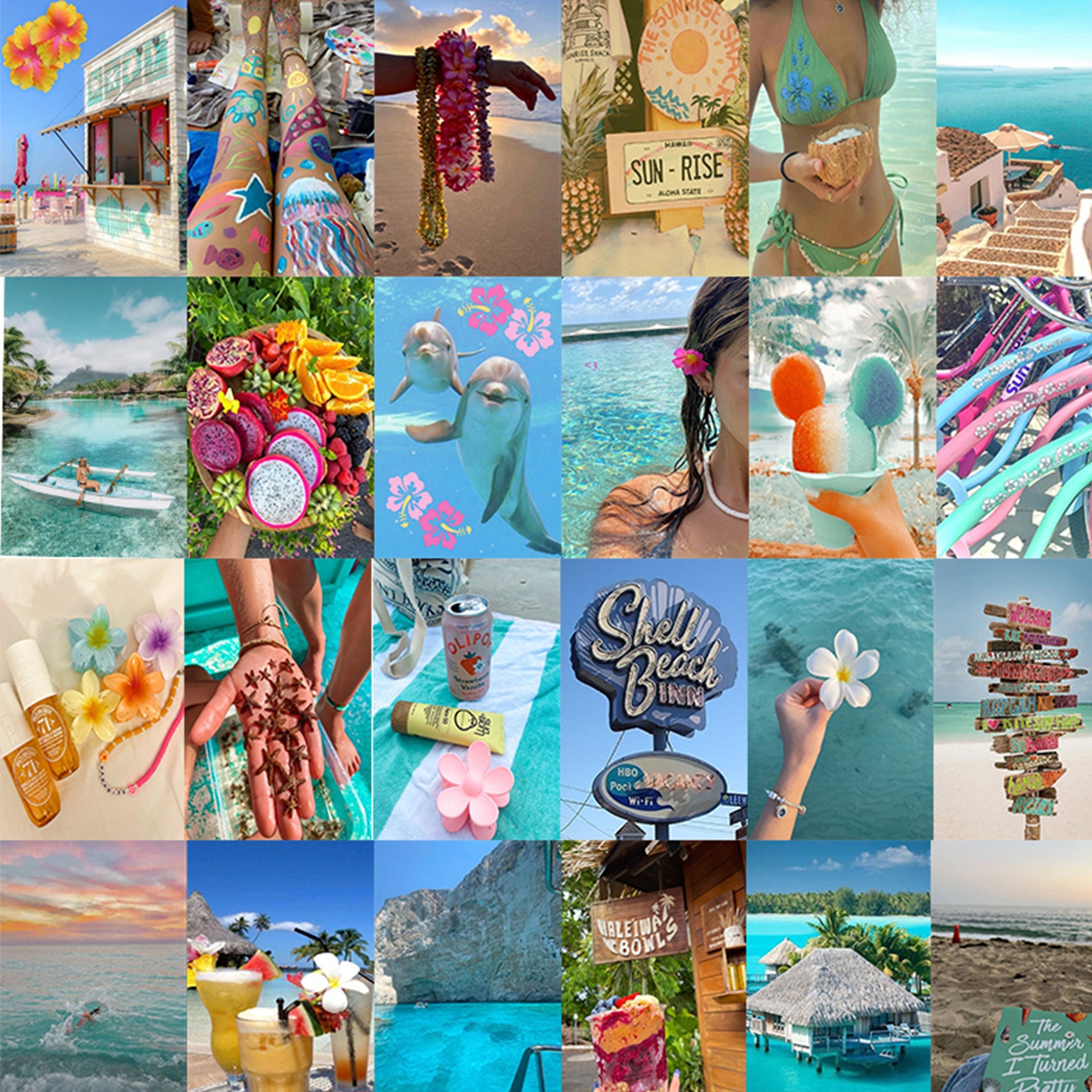 Summer Aesthetic Wall Collage Kit