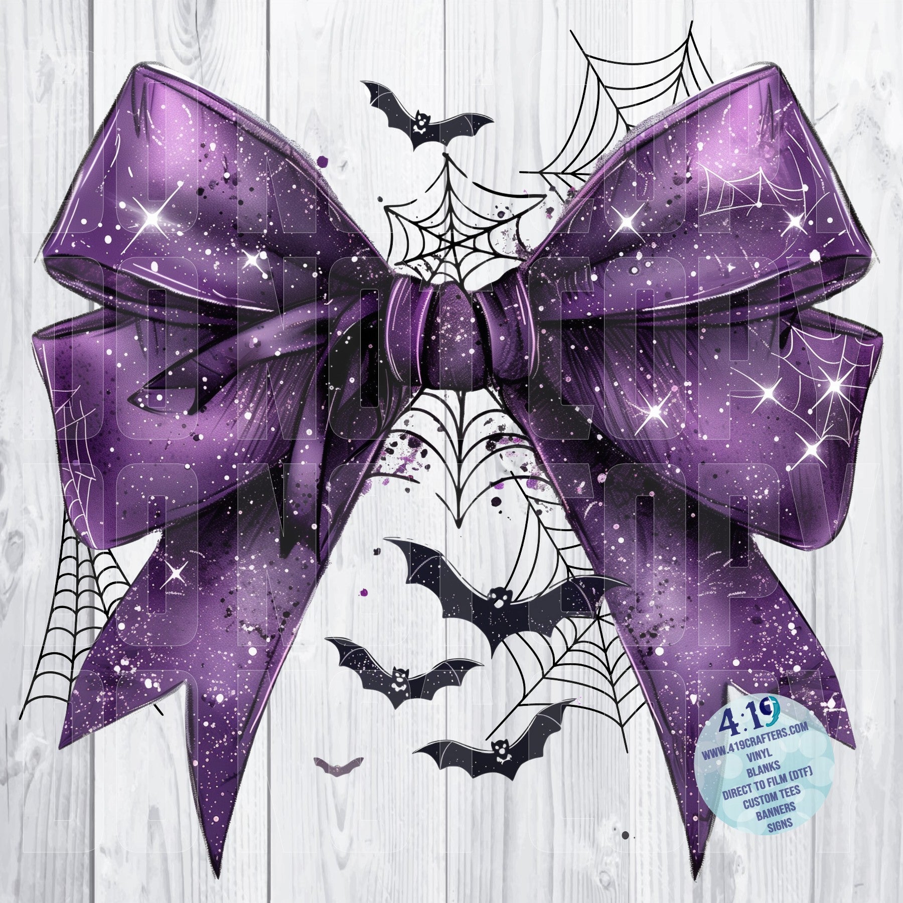 Purple Halloween Coquette Bow 3