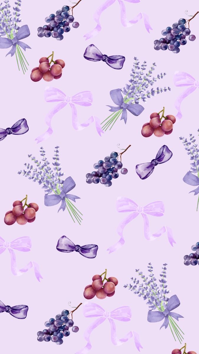 coquette aesthetic purple bow wallpaper