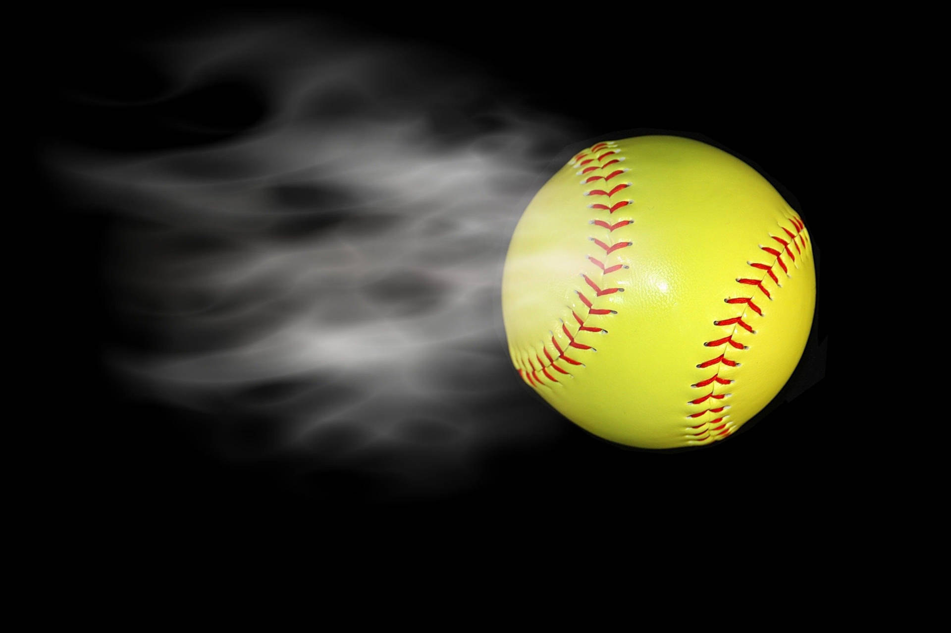 Fast Flying Awesome Softball Wallpaper