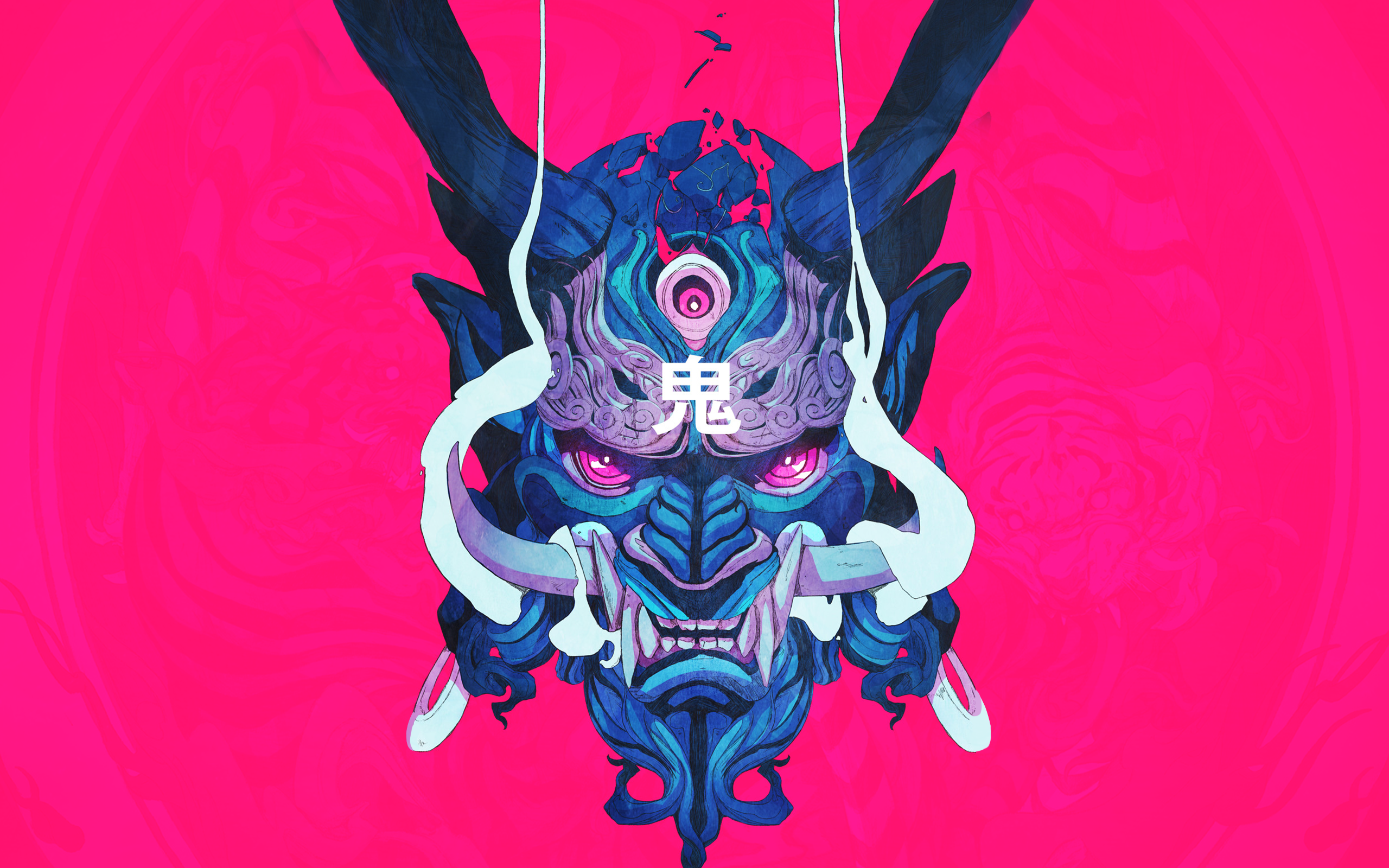 Oni Mask HD Wallpaper: Japanese Art