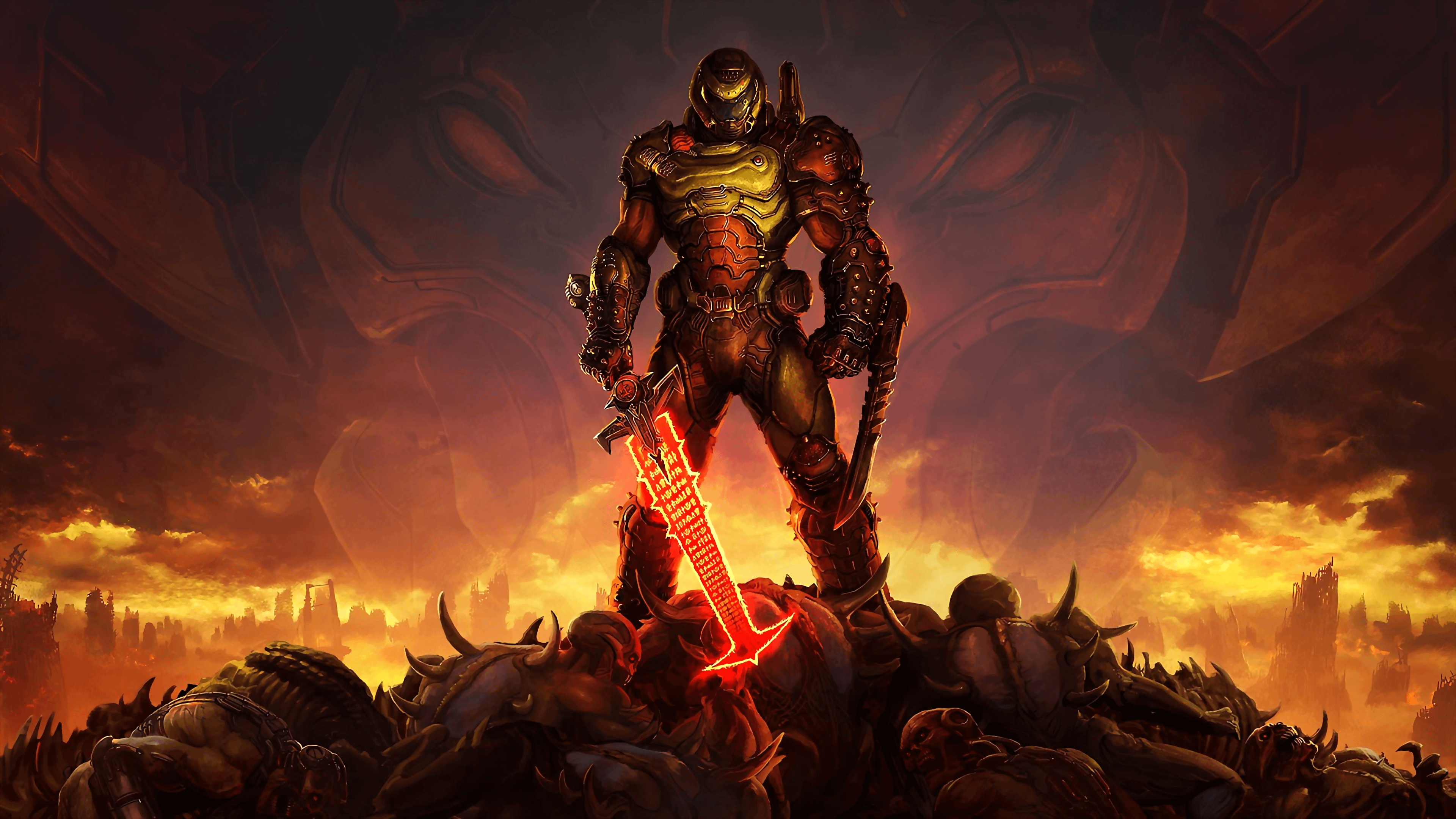 Free 4K DOOM Eternal background :)