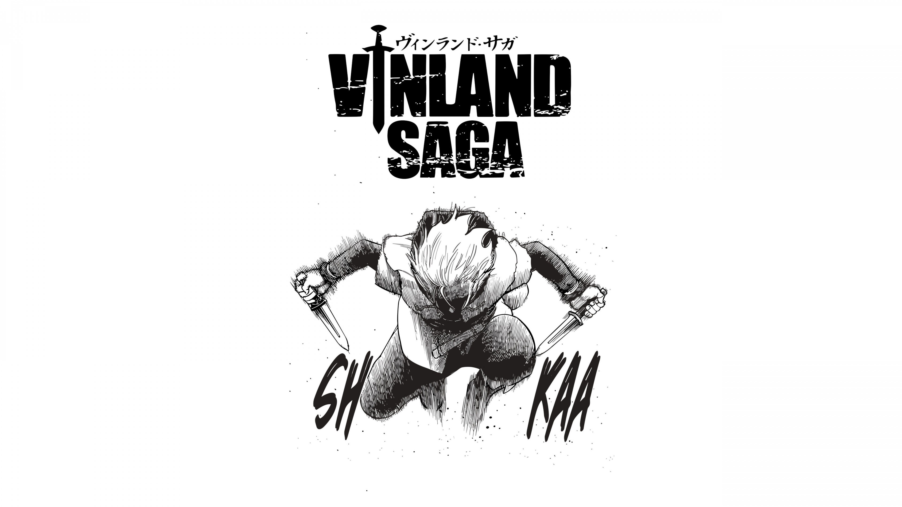 Vinland Saga Wallpaper 4K, Black