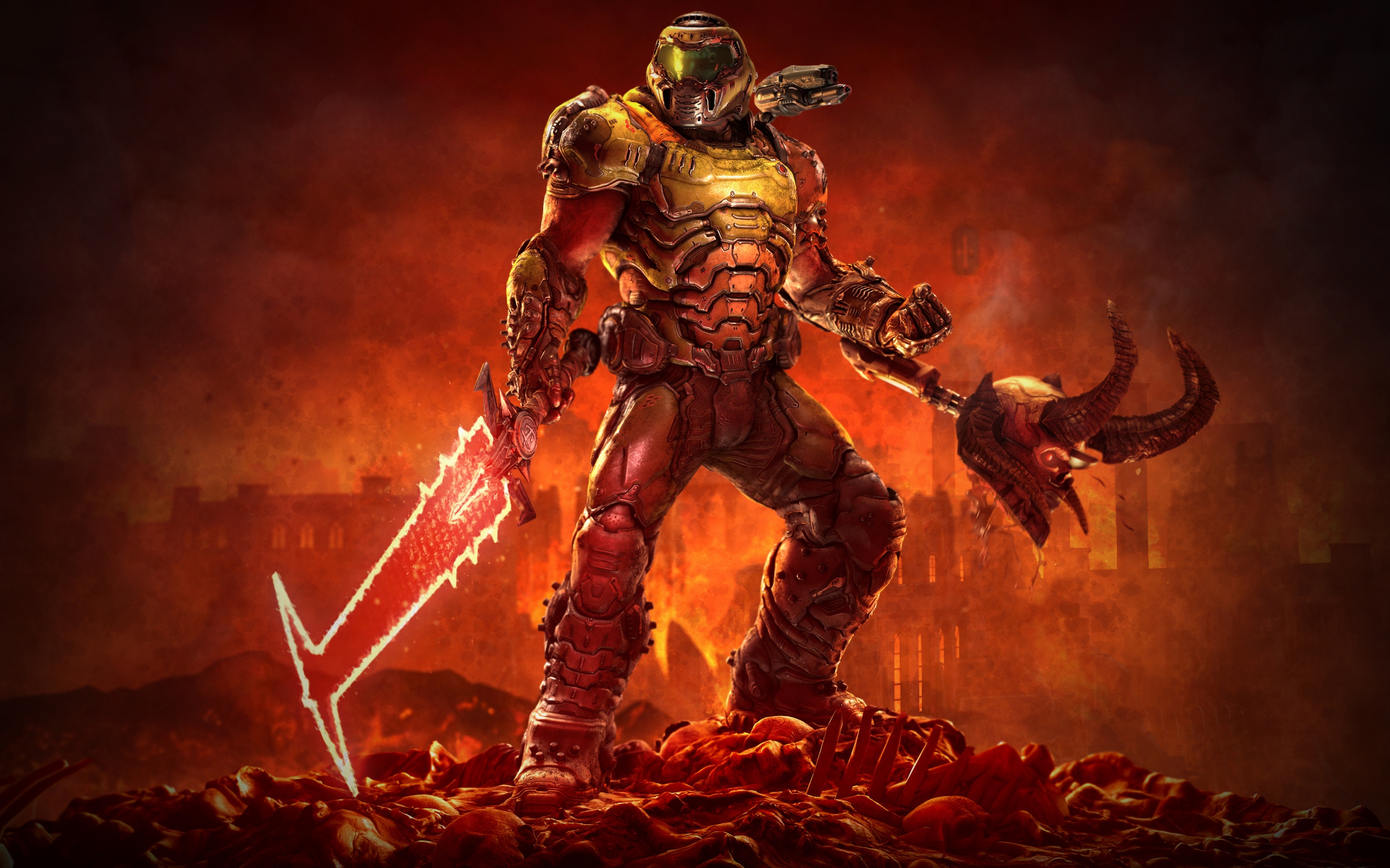 Doomguy Wallpaper 4K, Doom Eternal