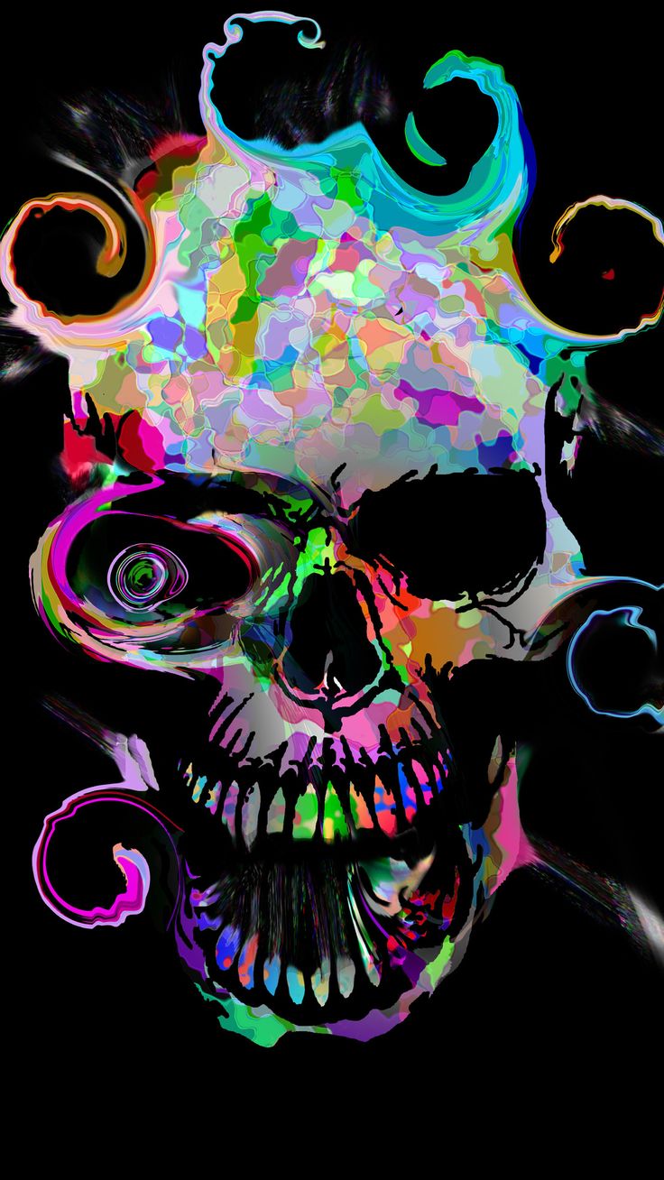 Artistic Colorful Skull