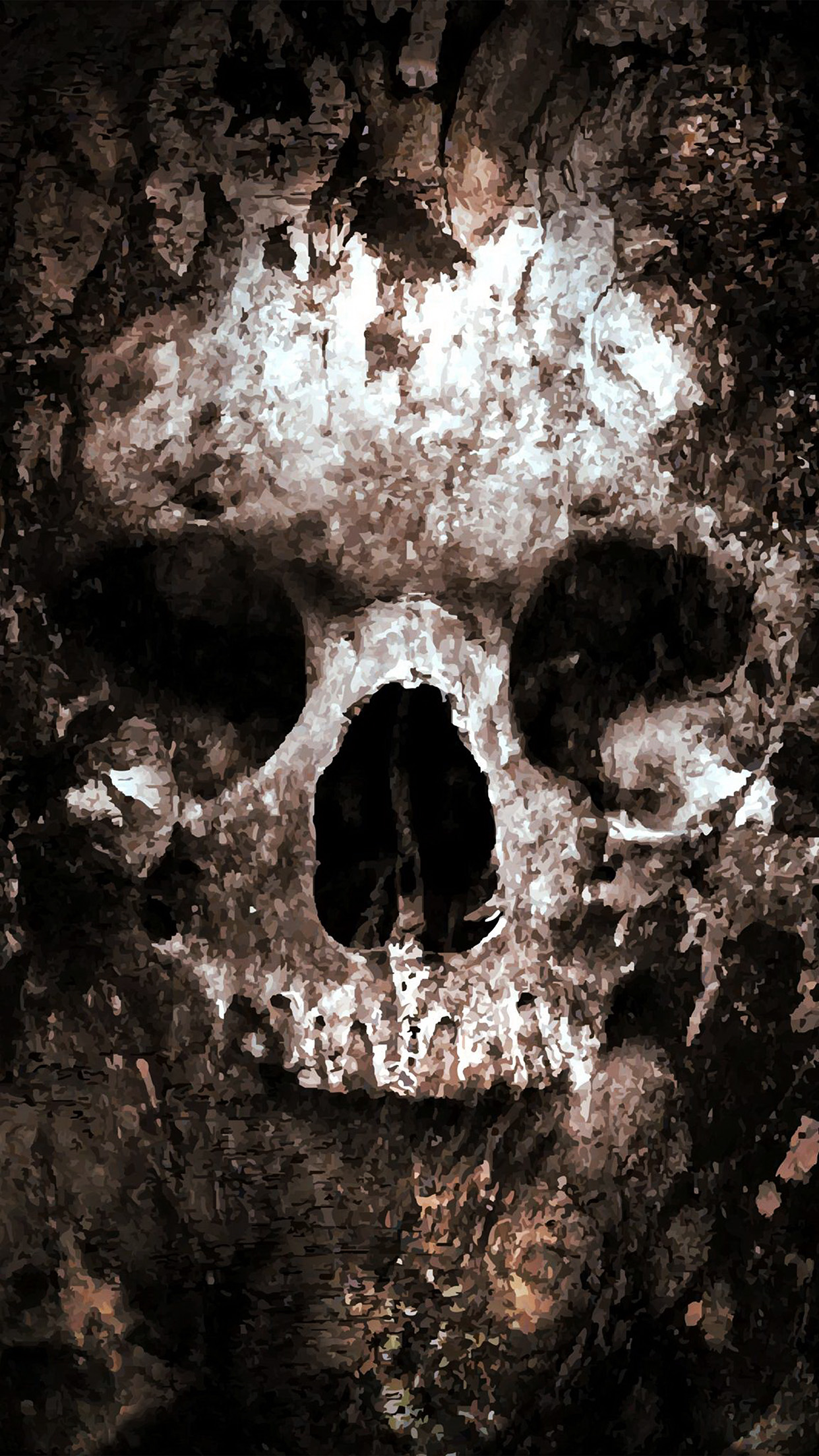 Skull Face Ark Paint Illustration Art